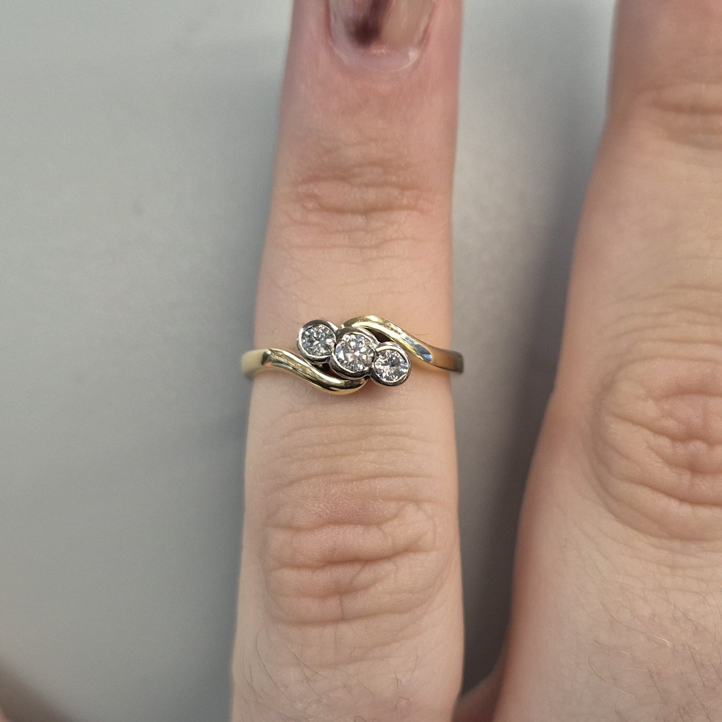 18ct Yellow Gold 0.25tcw Diamond three stone Ring
