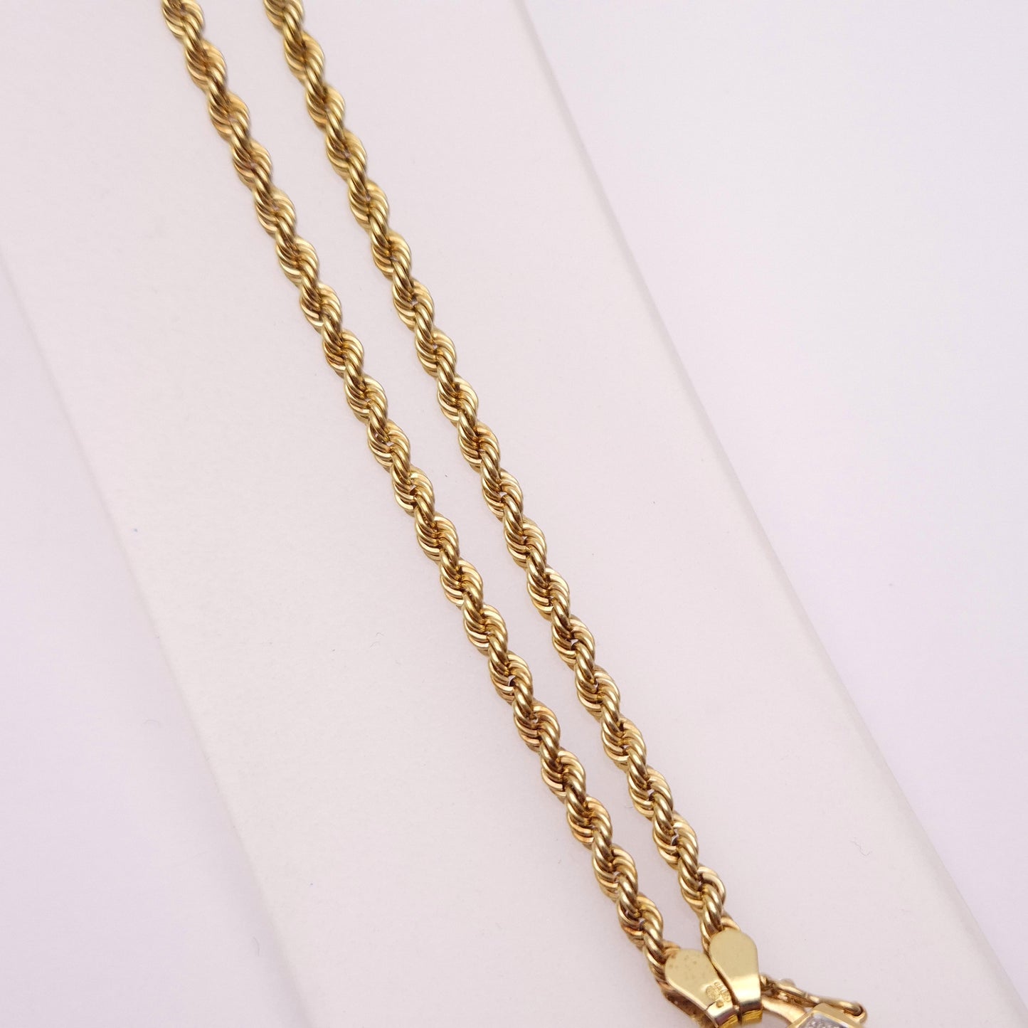 9ct Yellow Gold Emerald and Diamond Handbag Clasp necklace