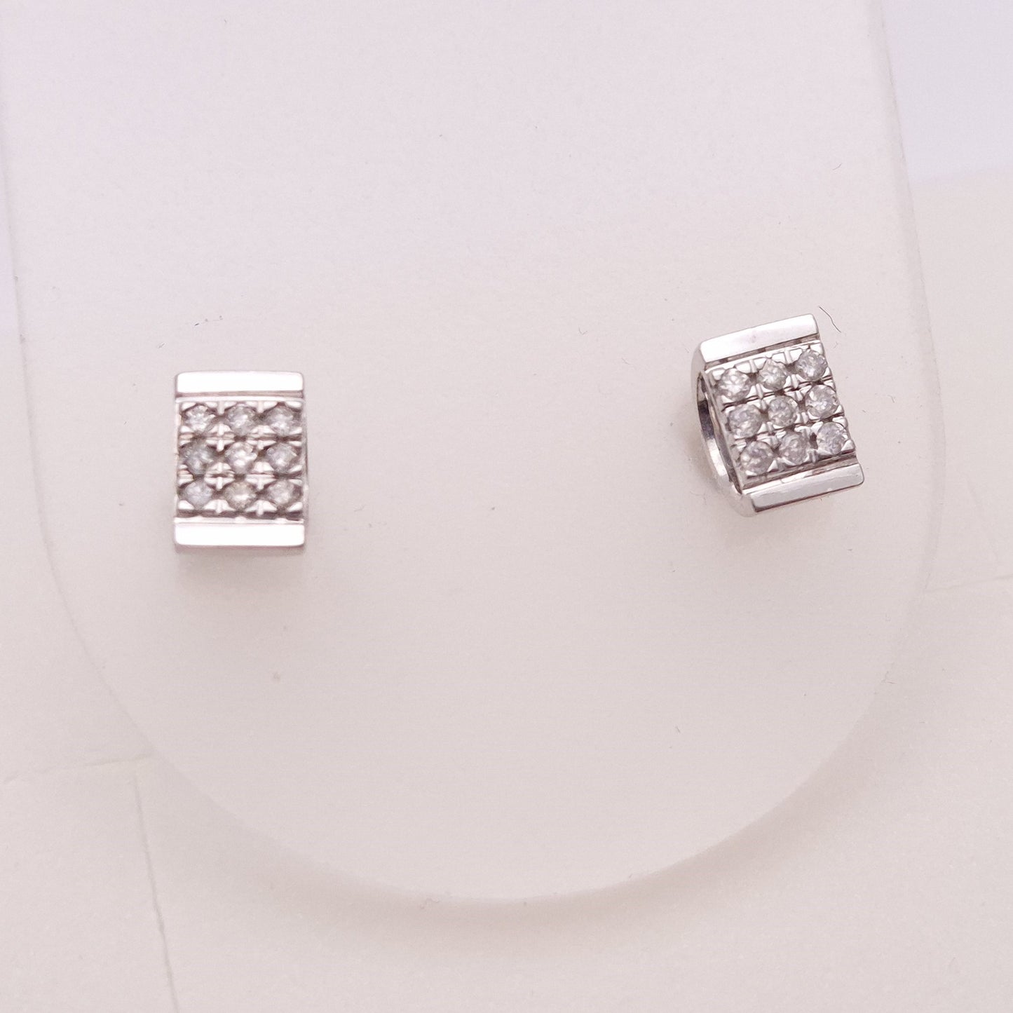 9ct White Gold Cubic Zirconia Stud Earrings