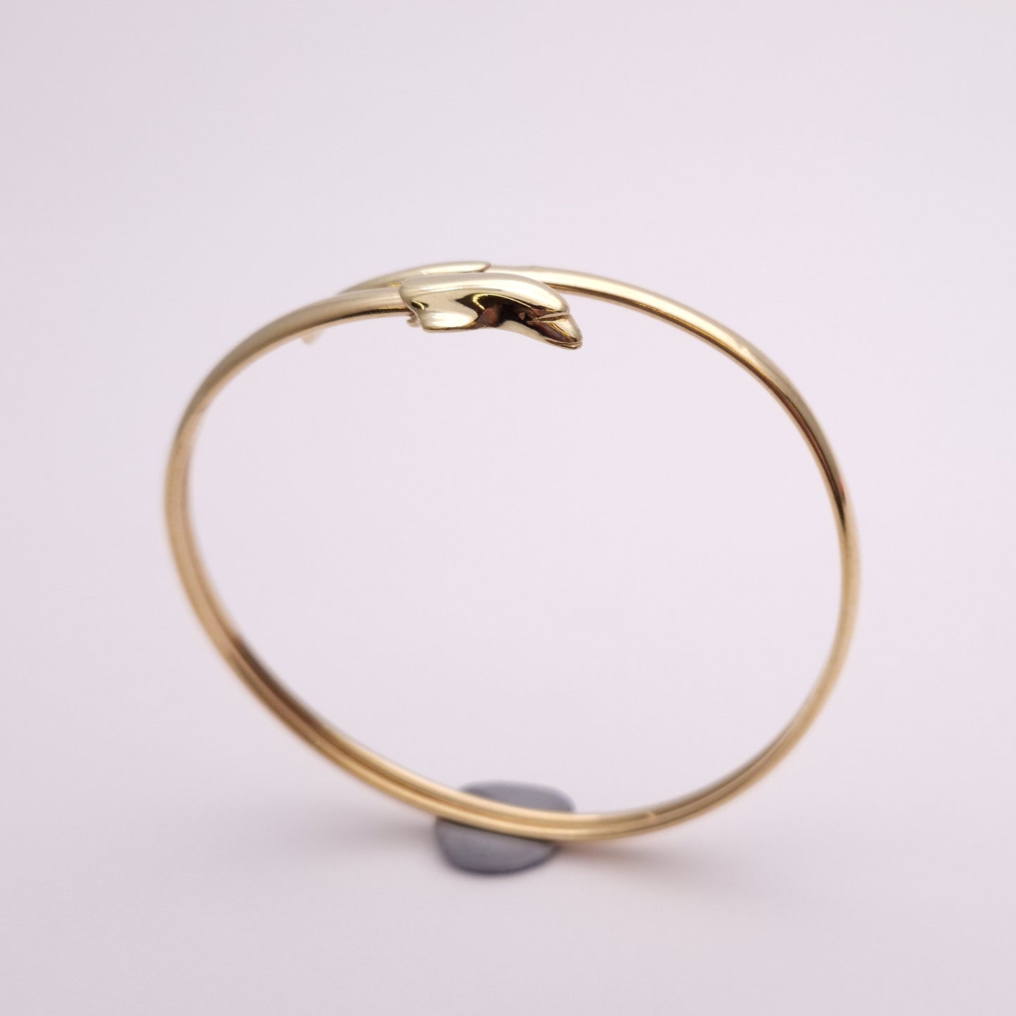 9ct Yellow Gold Dolphin Open Crossover Bangle