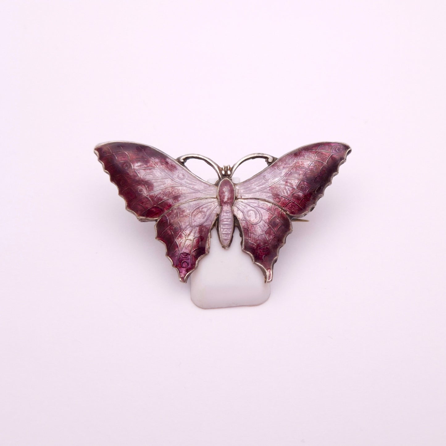 Sterling silver Vintage Enamel Butterfly Brooch