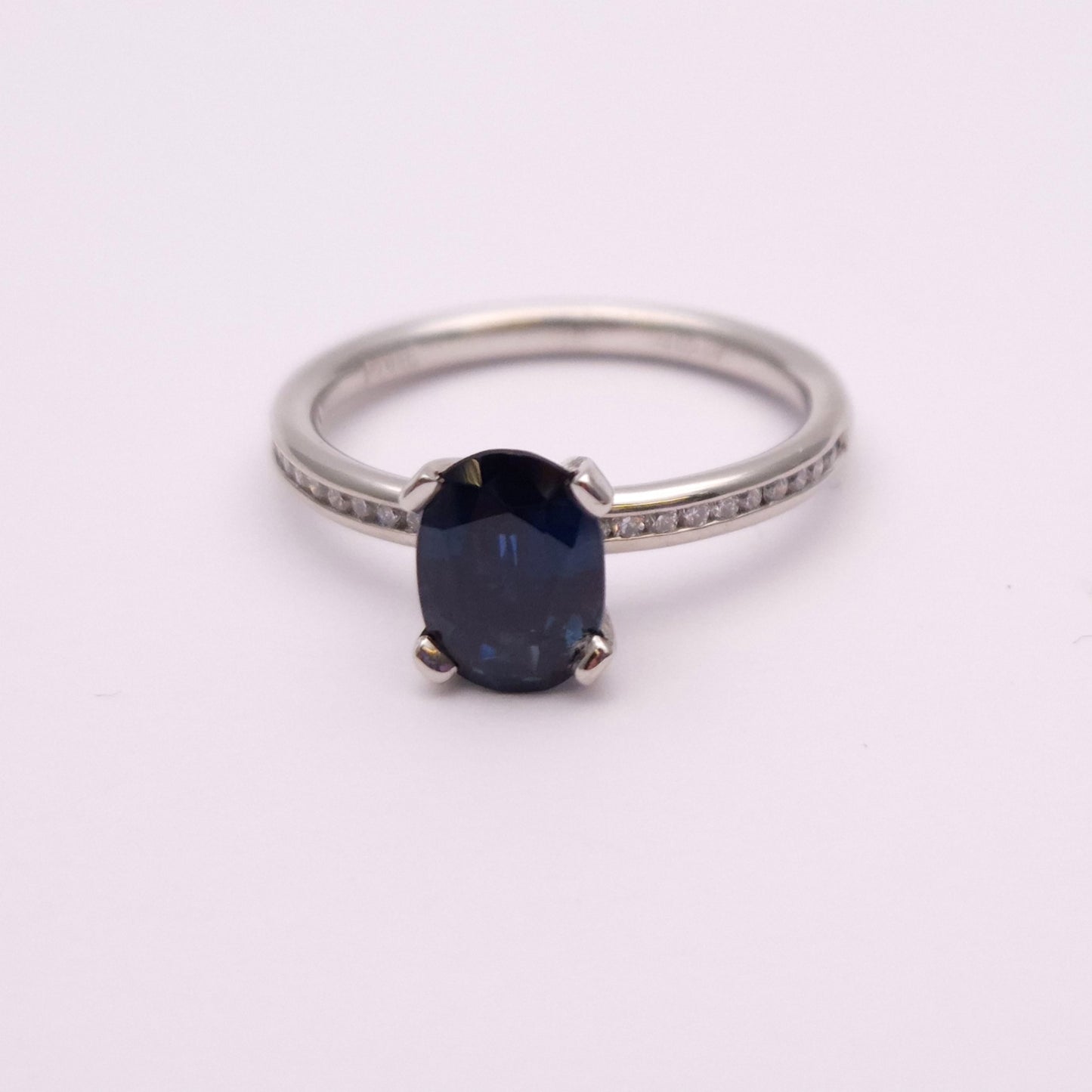 18ct White gold Sapphire and Diamond Ring