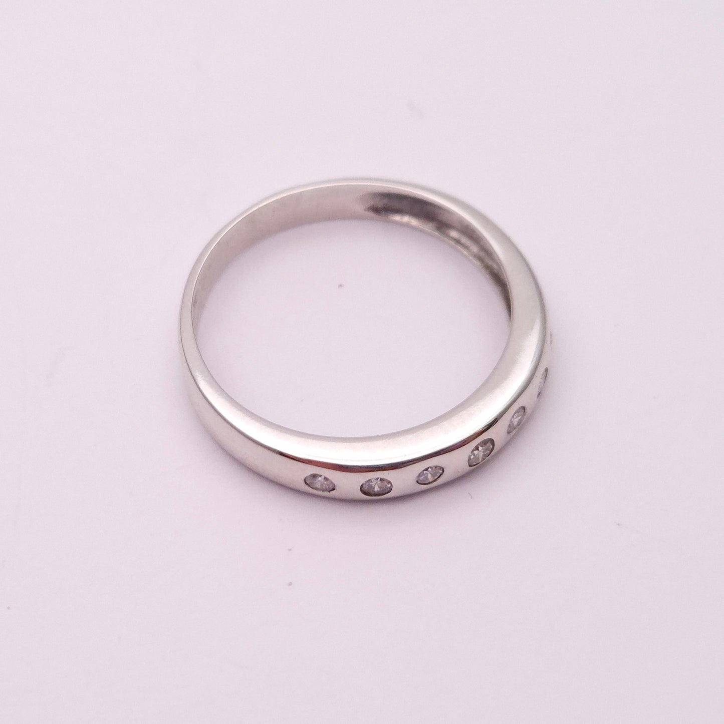 18ct White Gold 1/2 Eternity Diamond Set Ring