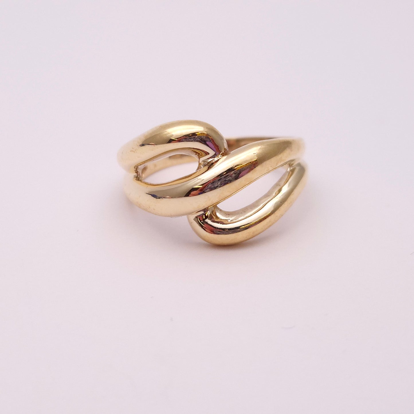 9ct Yellow Gold Double Loop Design Ring