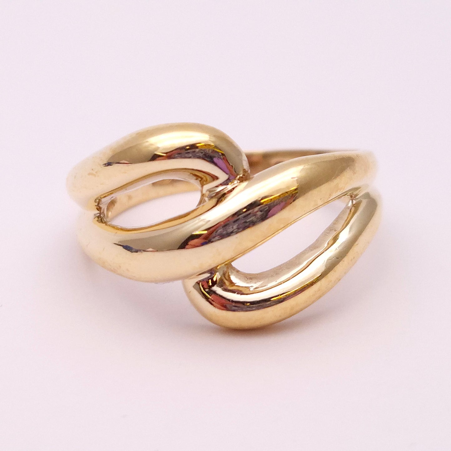 9ct Yellow Gold Double Loop Design Ring