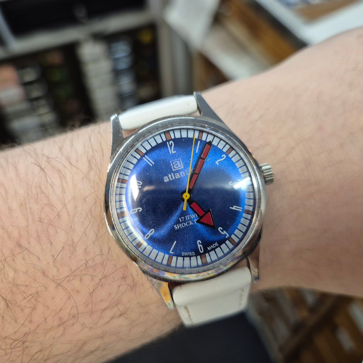 1970s Atlantic Blue Dial Watch