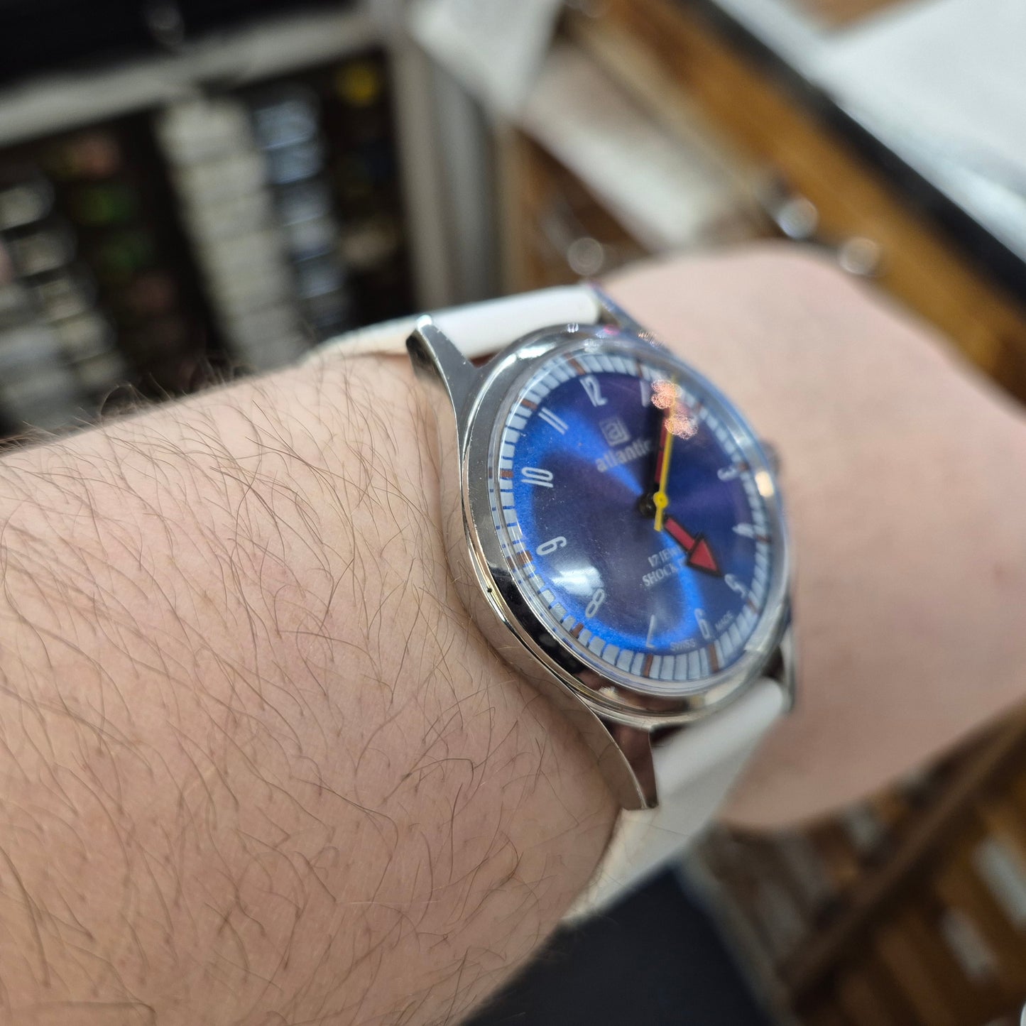 1970s Atlantic Blue Dial Watch