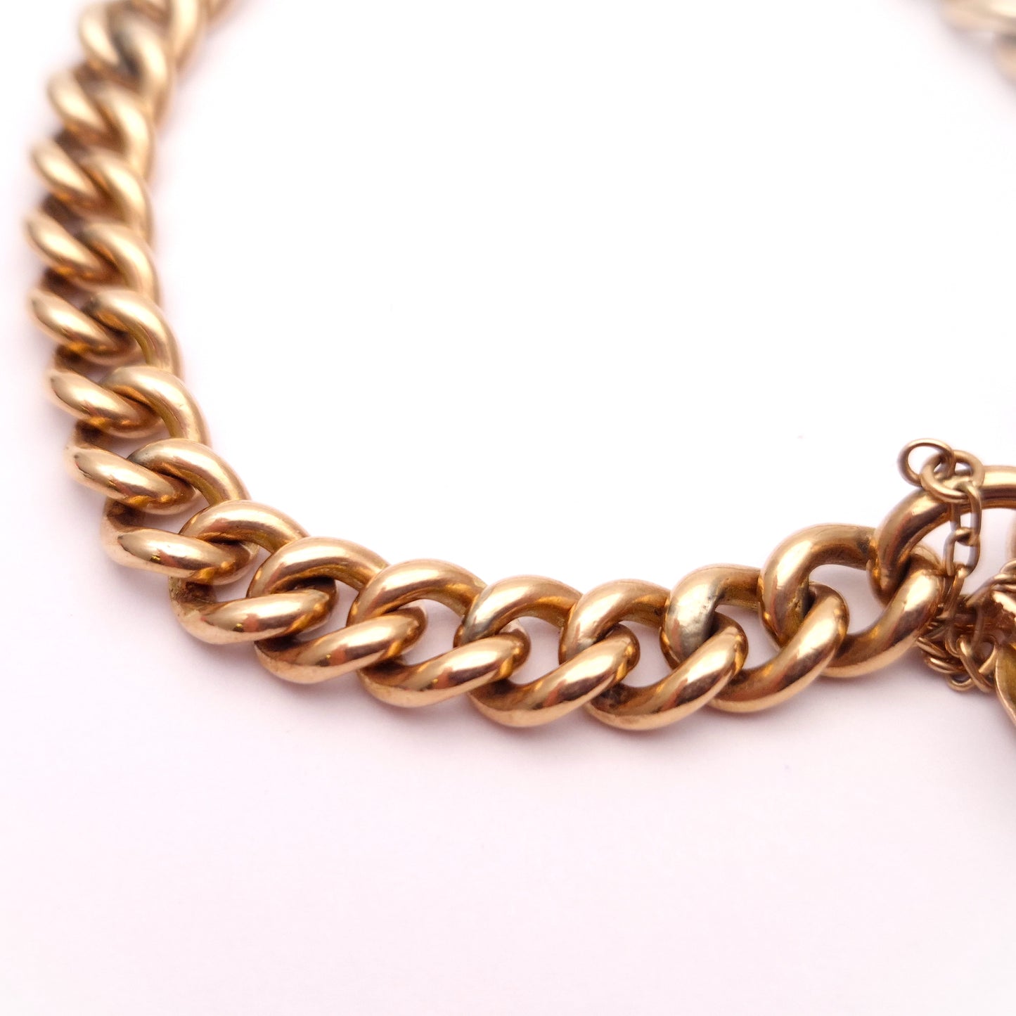 9ct Rose Gold Antique Rose Gold Heart Padlock Bracelet