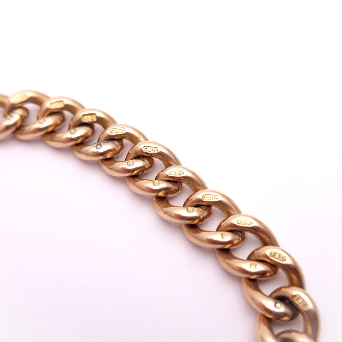 9ct Rose Gold Antique Rose Gold Heart Padlock Bracelet