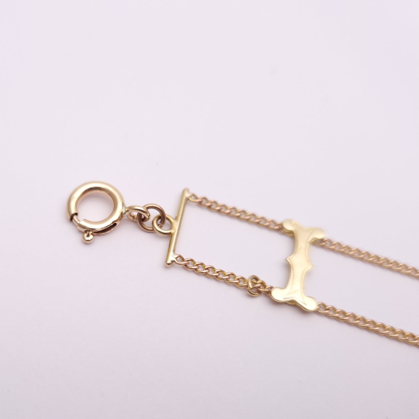 9ct Yellow gold Vintage 1960's 'I Love You' Bracelet