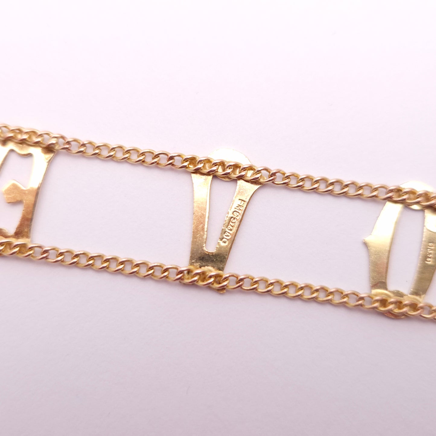 9ct Yellow gold Vintage 1960's 'I Love You' Bracelet