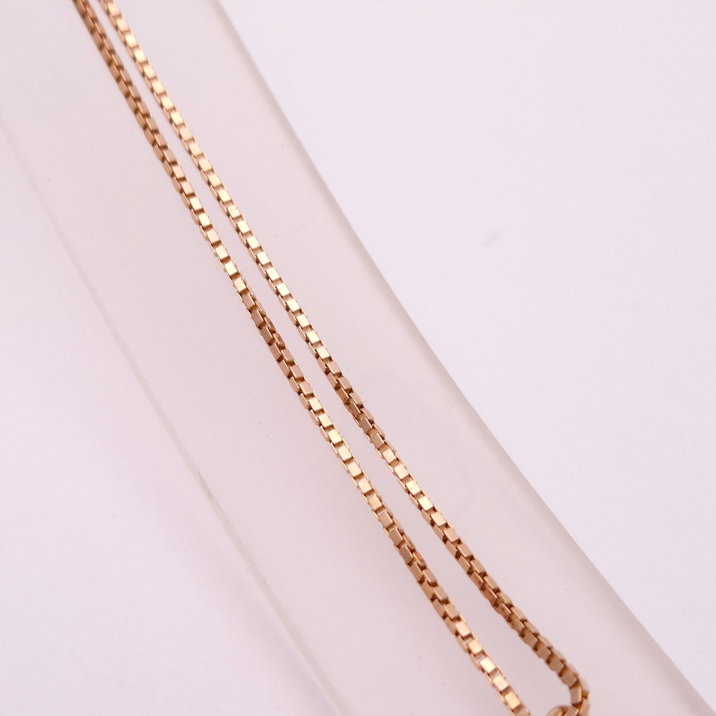 9ct Rose Gold Floral Rose Cameo Pendant and Box Chain Necklace