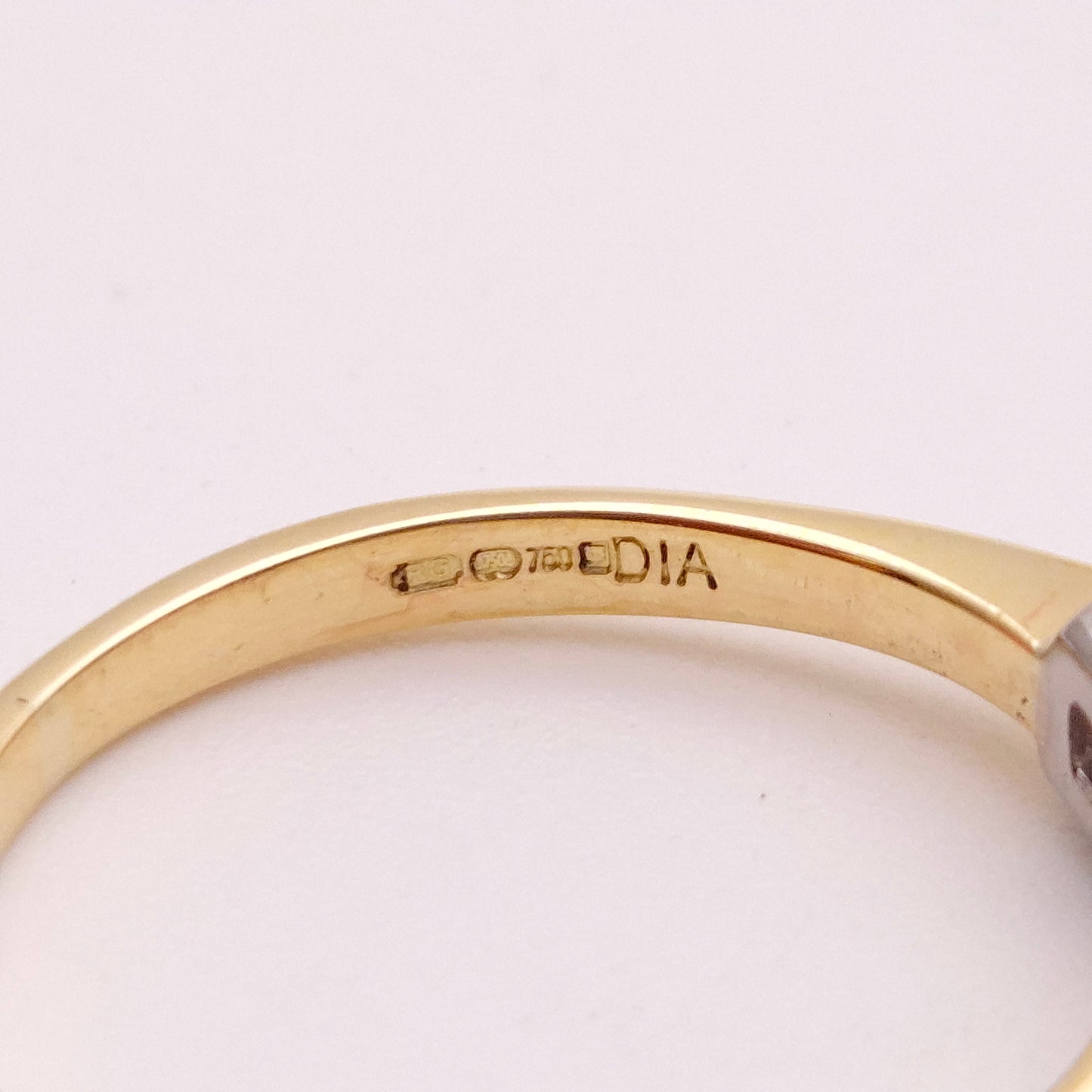 18ct Yellow Gold 0.33ct Princess Cut Diamond Solitaire Ring