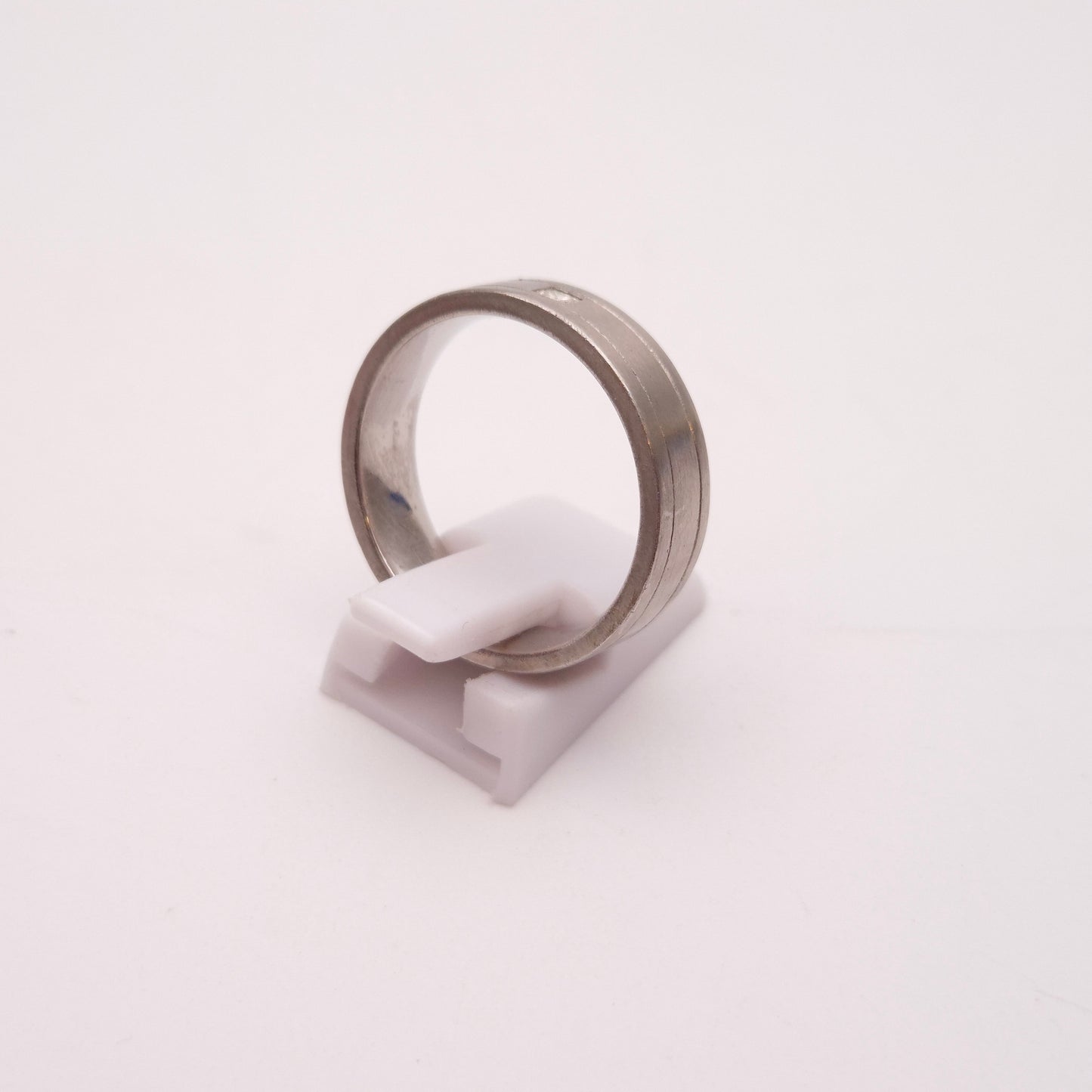 Palladium Gents Diamond Solitaire Band Ring