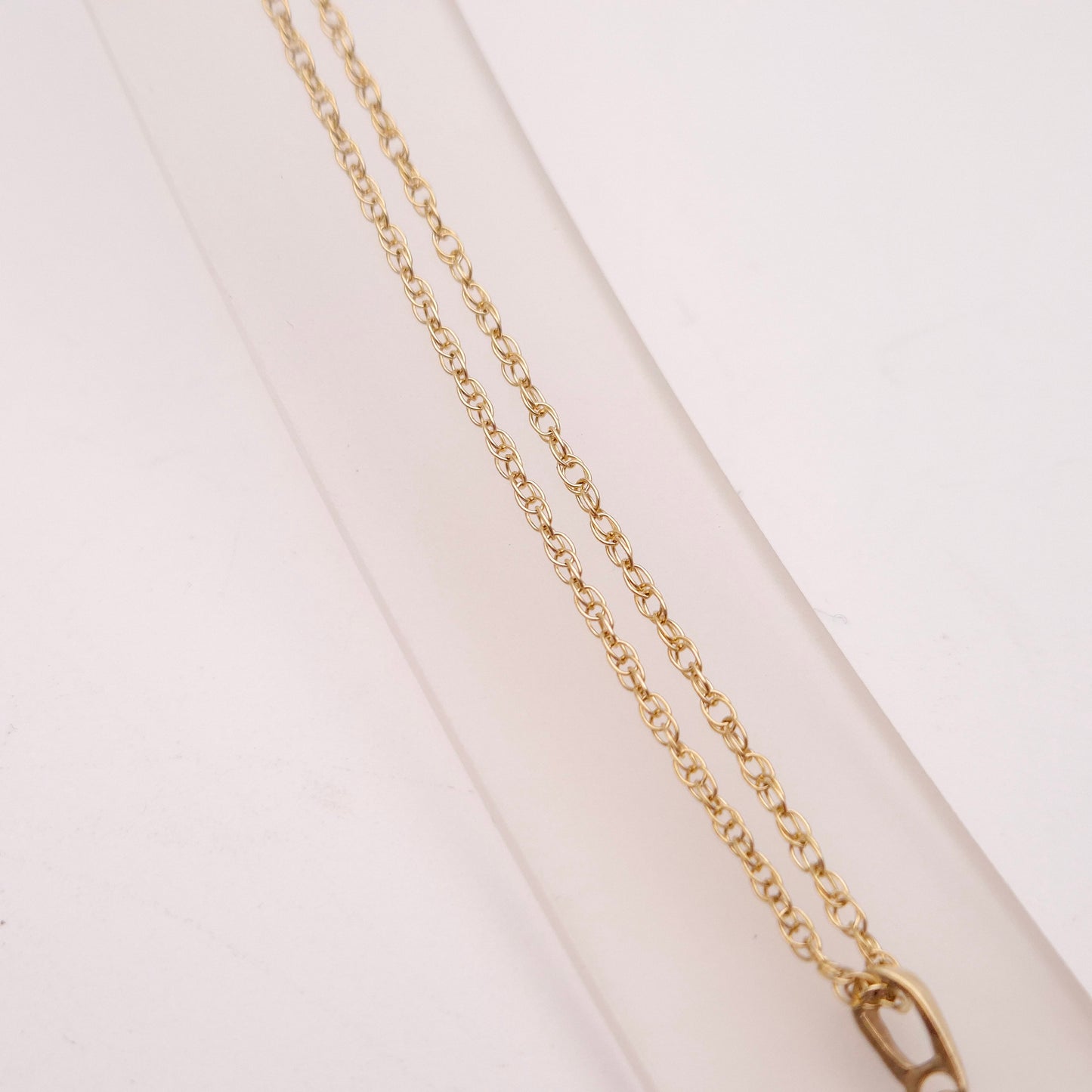 9ct Yellow Gold Emerald and Diamond Scroll Work Pendant and 18" Chain