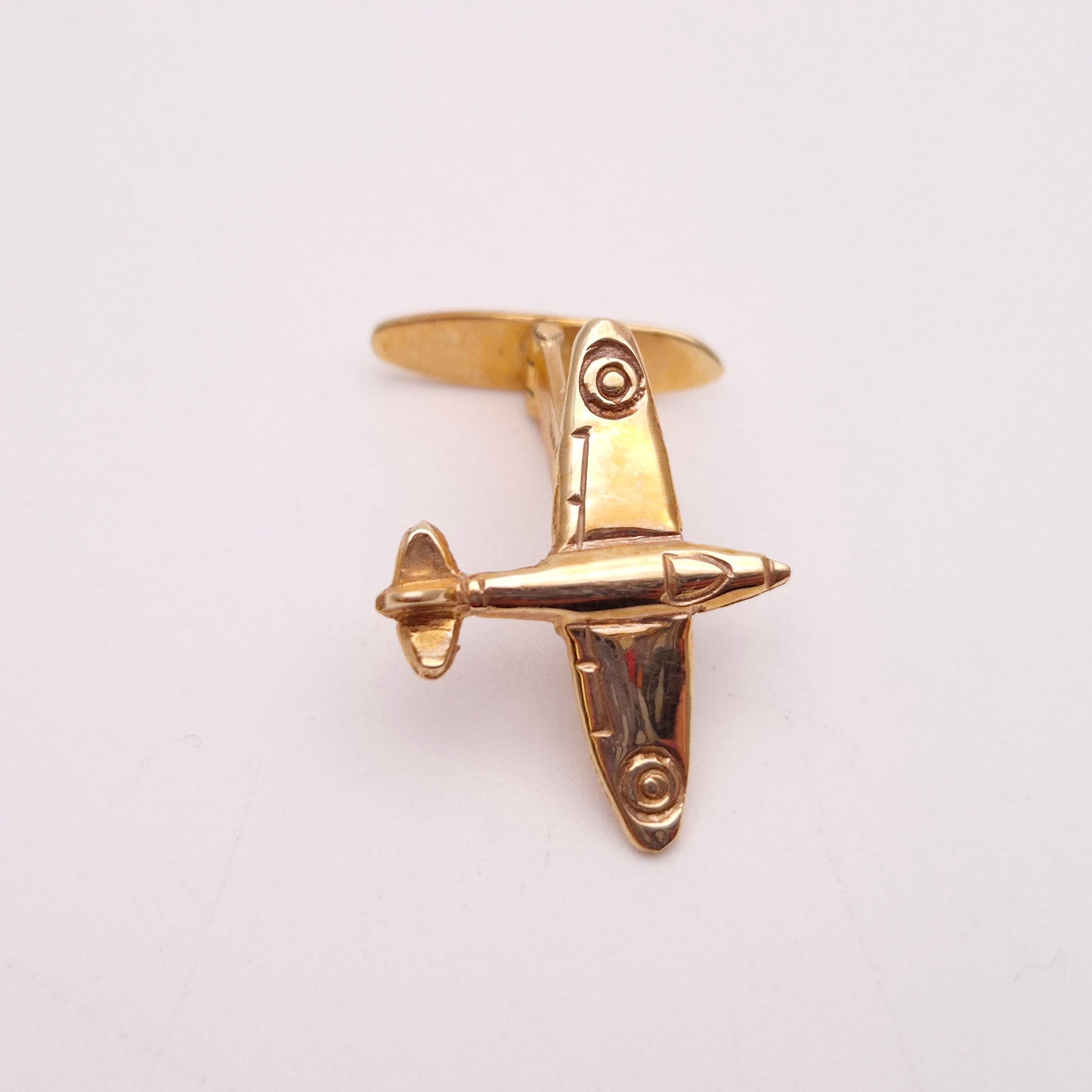 9ct Yellow Gold Spitfire Form Cufflinks