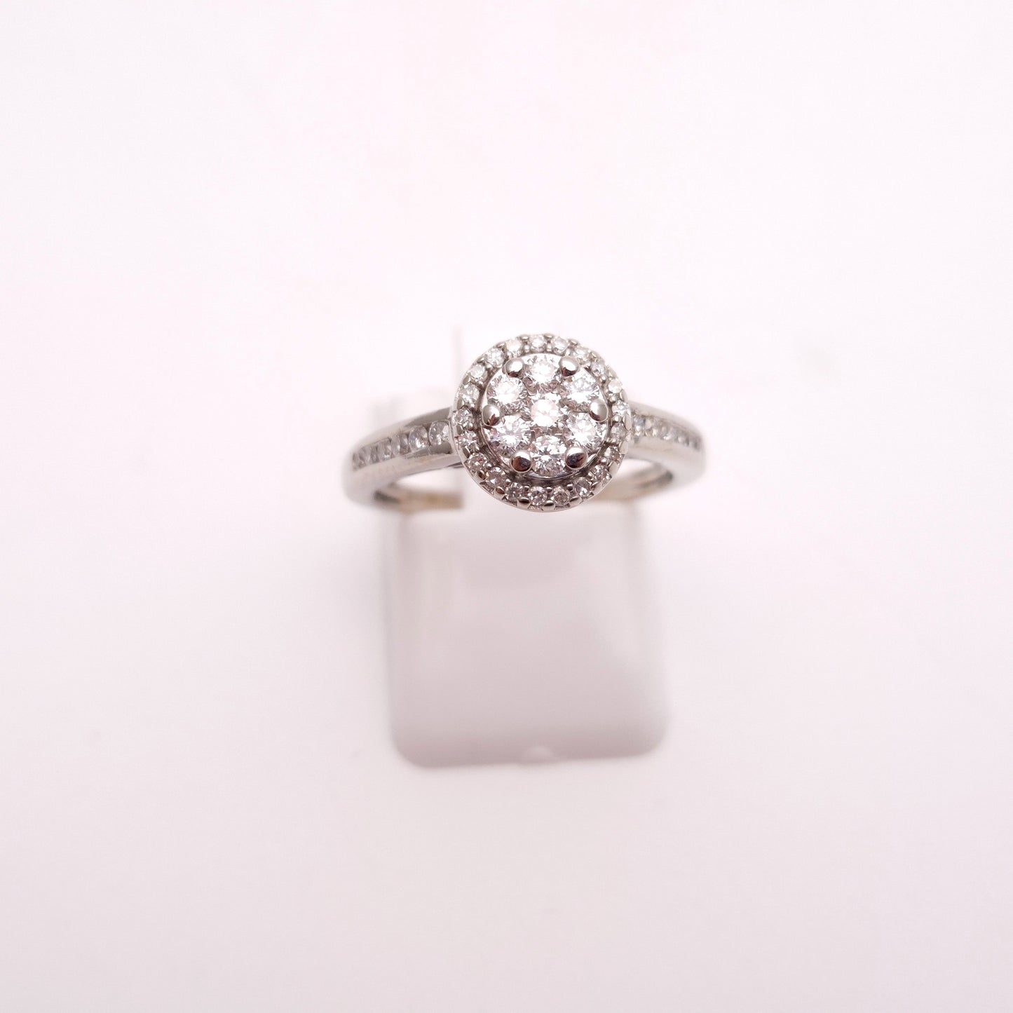 9ct White Gold 0.38TCW Multistone Diamond Cluster Ring