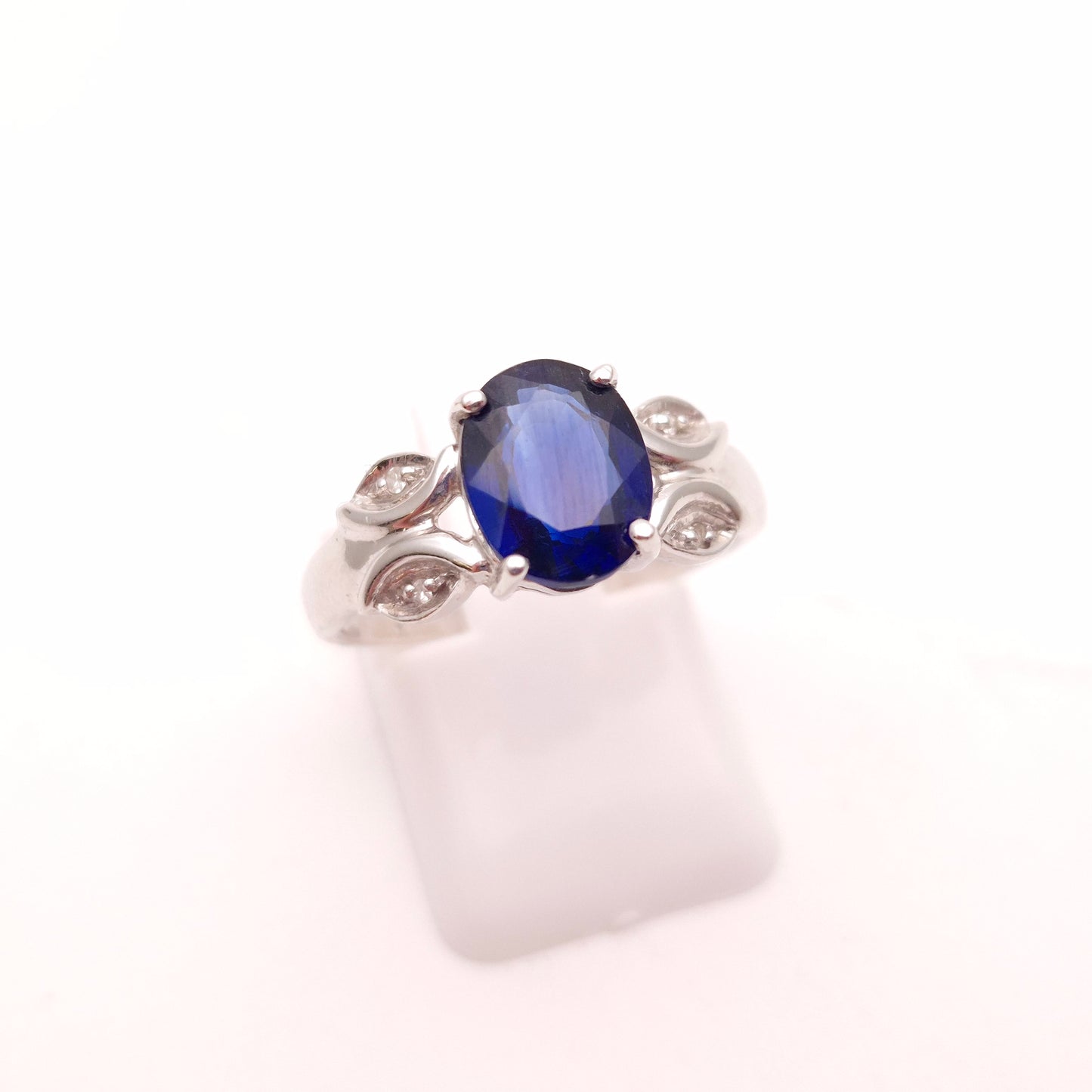 9ct White Gold Kyanite and Diamond Ring