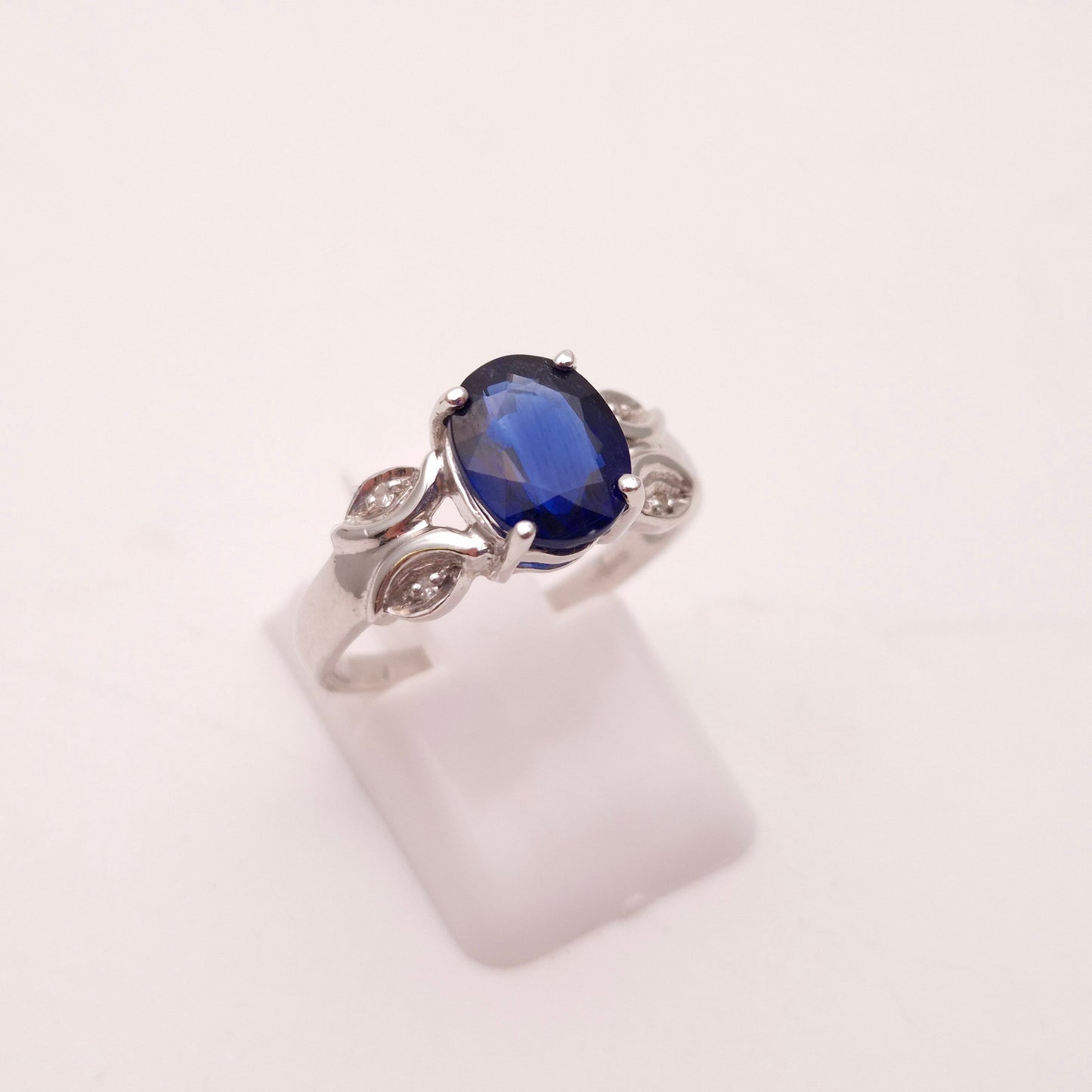 9ct White Gold Kyanite and Diamond Ring