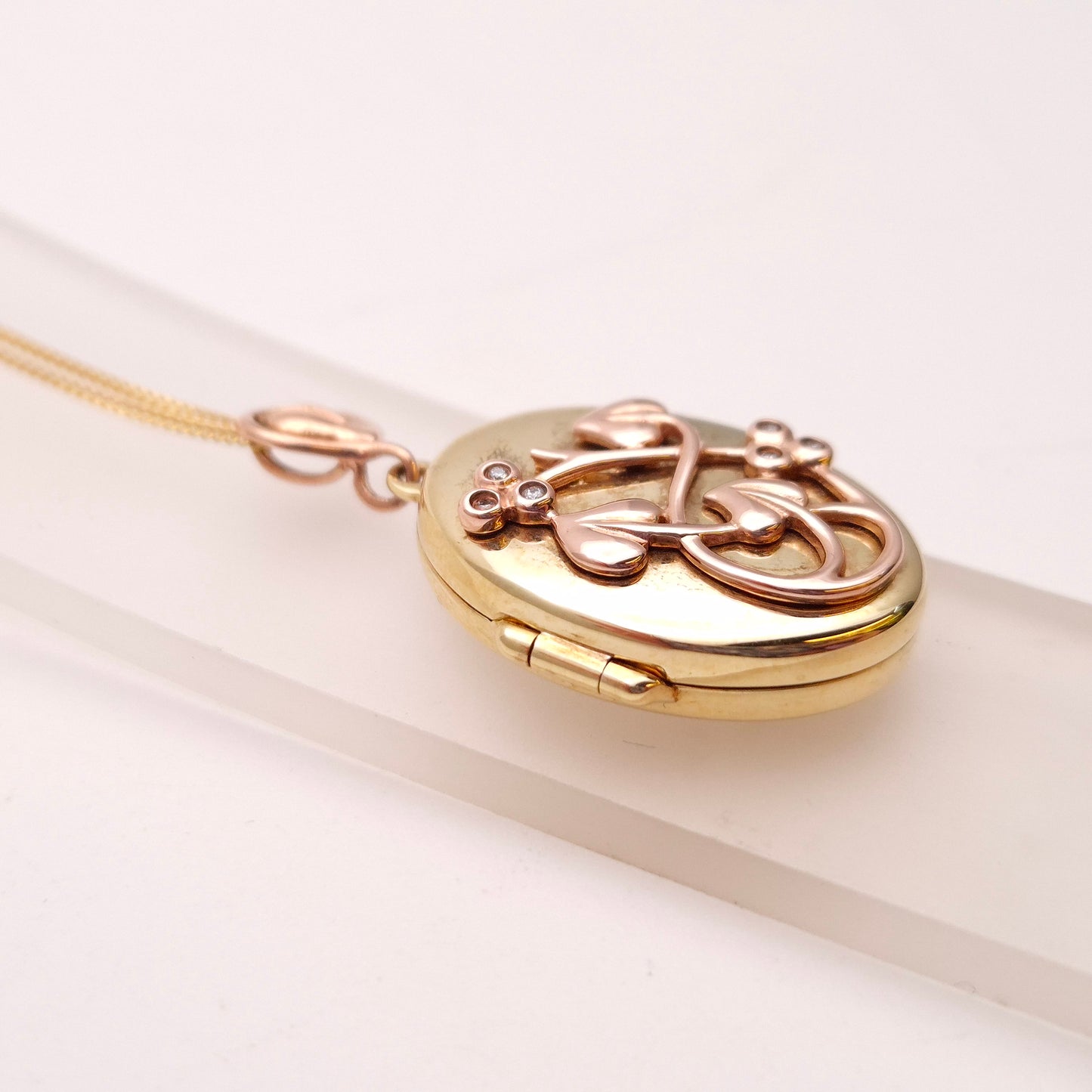 9ct Two-Tone Gold Clogau 'Tree of Life' Locket and Chain Necklace