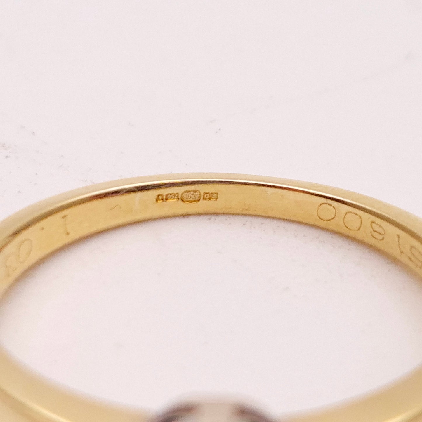 18ct Yellow Gold 1.0ct Round Cut Galaxy Diamond Solitaire Ring