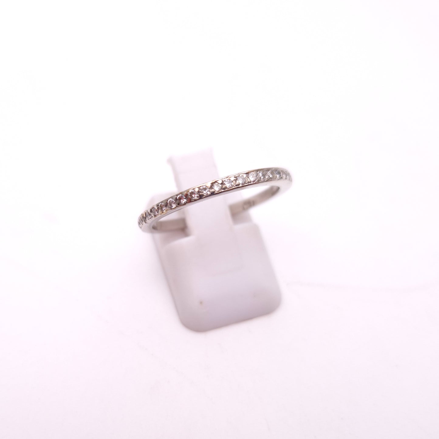 18ct White Gold Narrow Diamond Eternity Ring