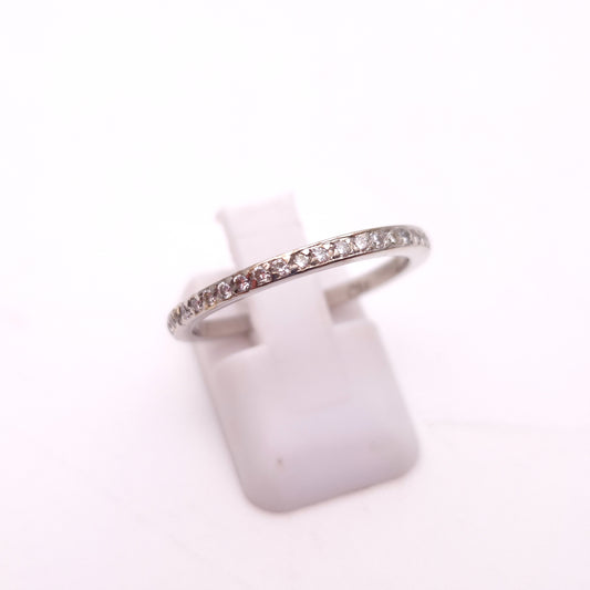 18ct White Gold Narrow Diamond Eternity Ring