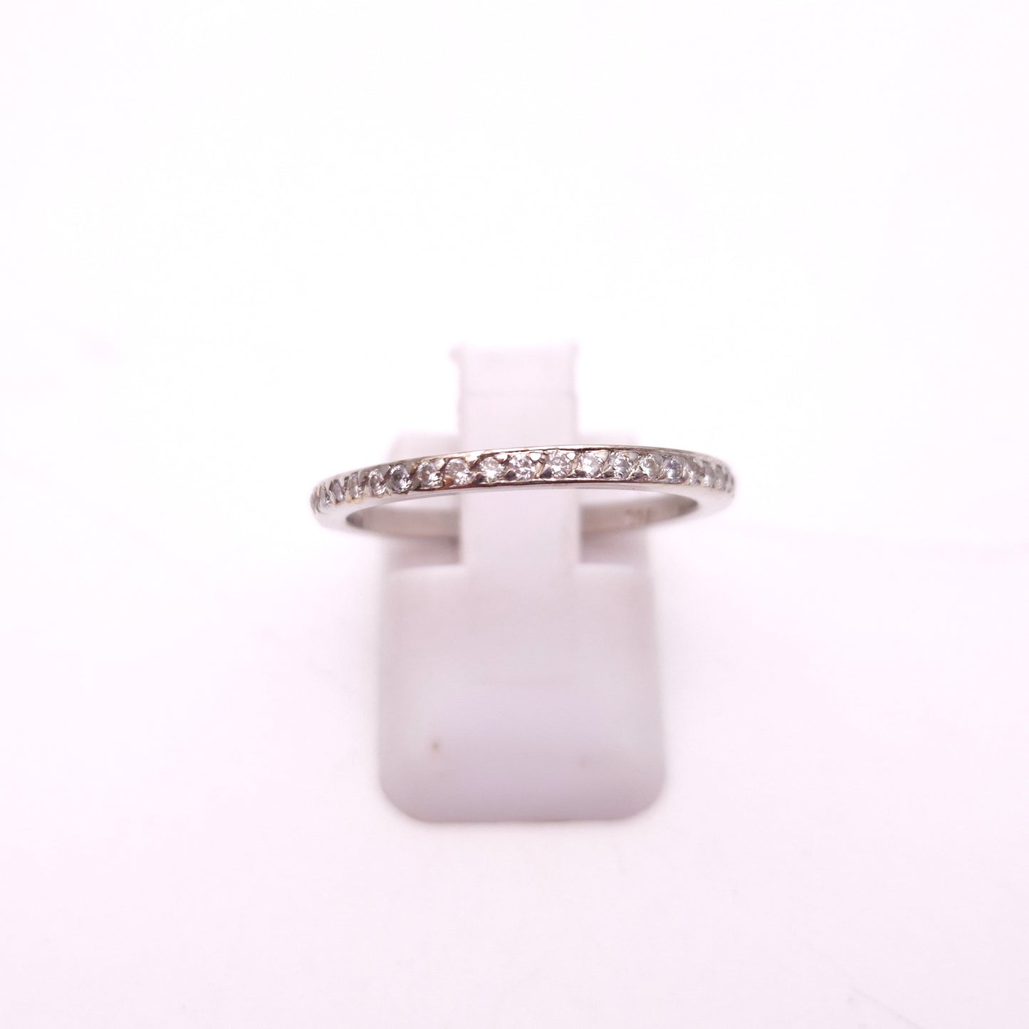 18ct White Gold Narrow Diamond Eternity Ring