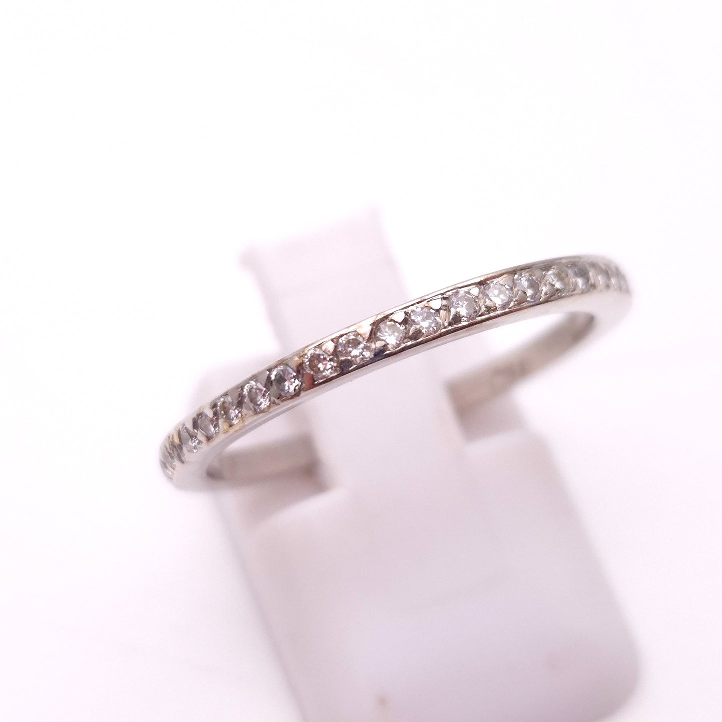 18ct White Gold Narrow Diamond Eternity Ring
