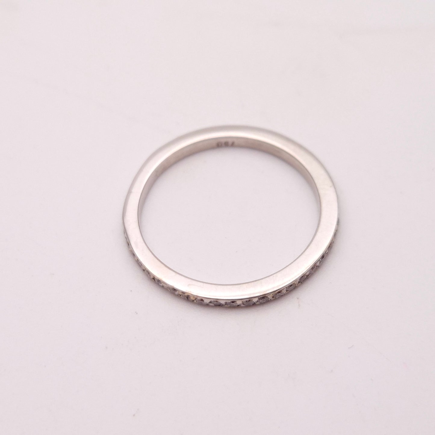 18ct White Gold Narrow Diamond Eternity Ring