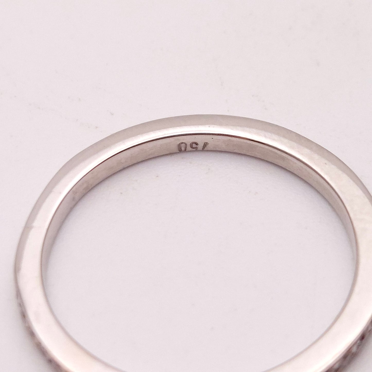 18ct White Gold Narrow Diamond Eternity Ring