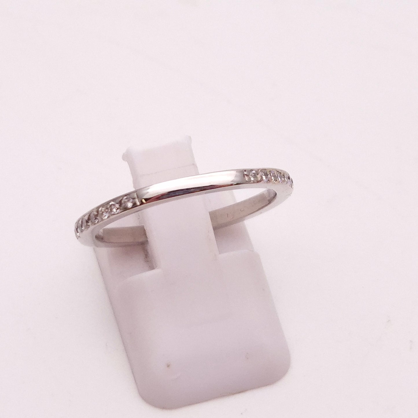 18ct White Gold Narrow Diamond Eternity Ring