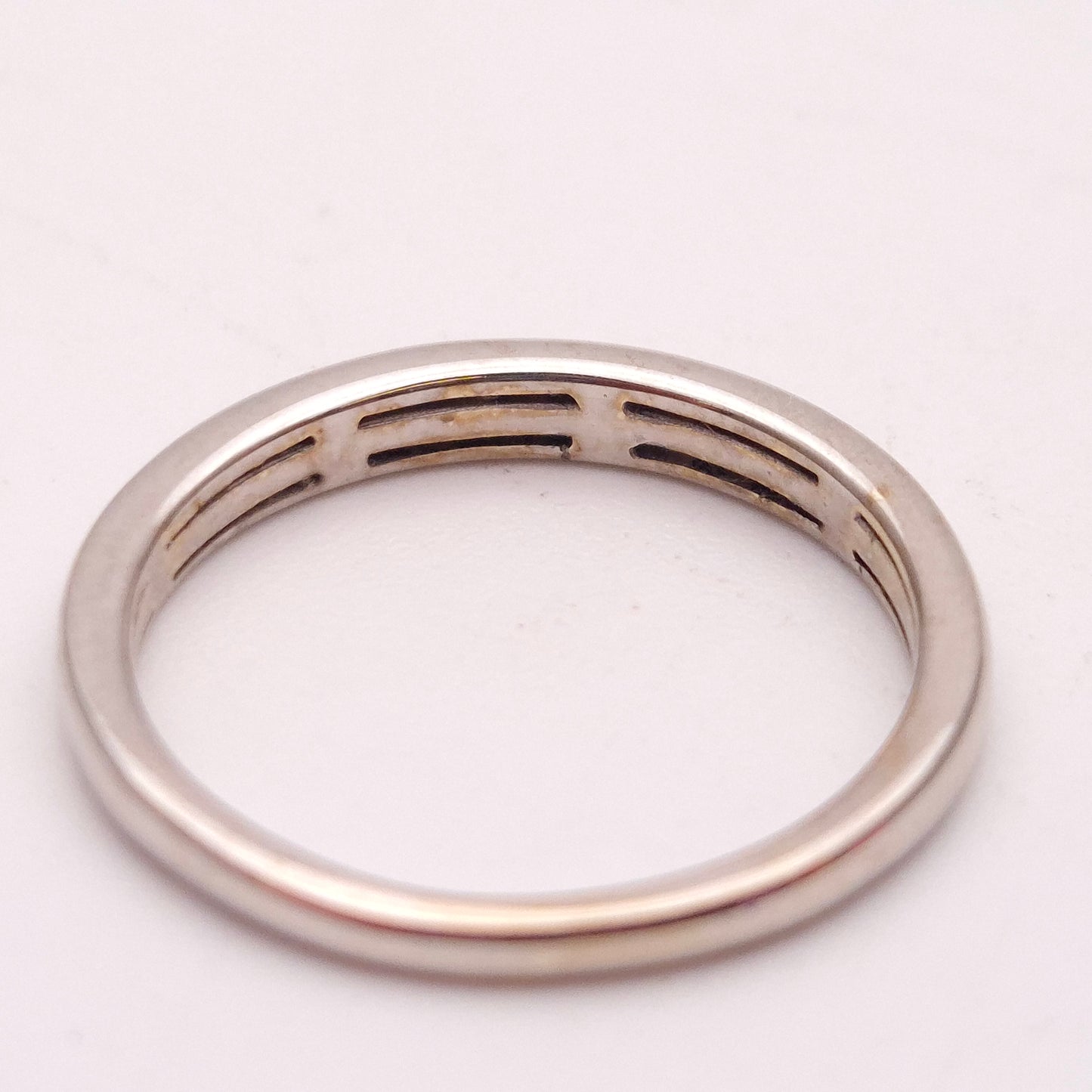 9ct White Gold Channel Set Half Eternity Diamond Ring