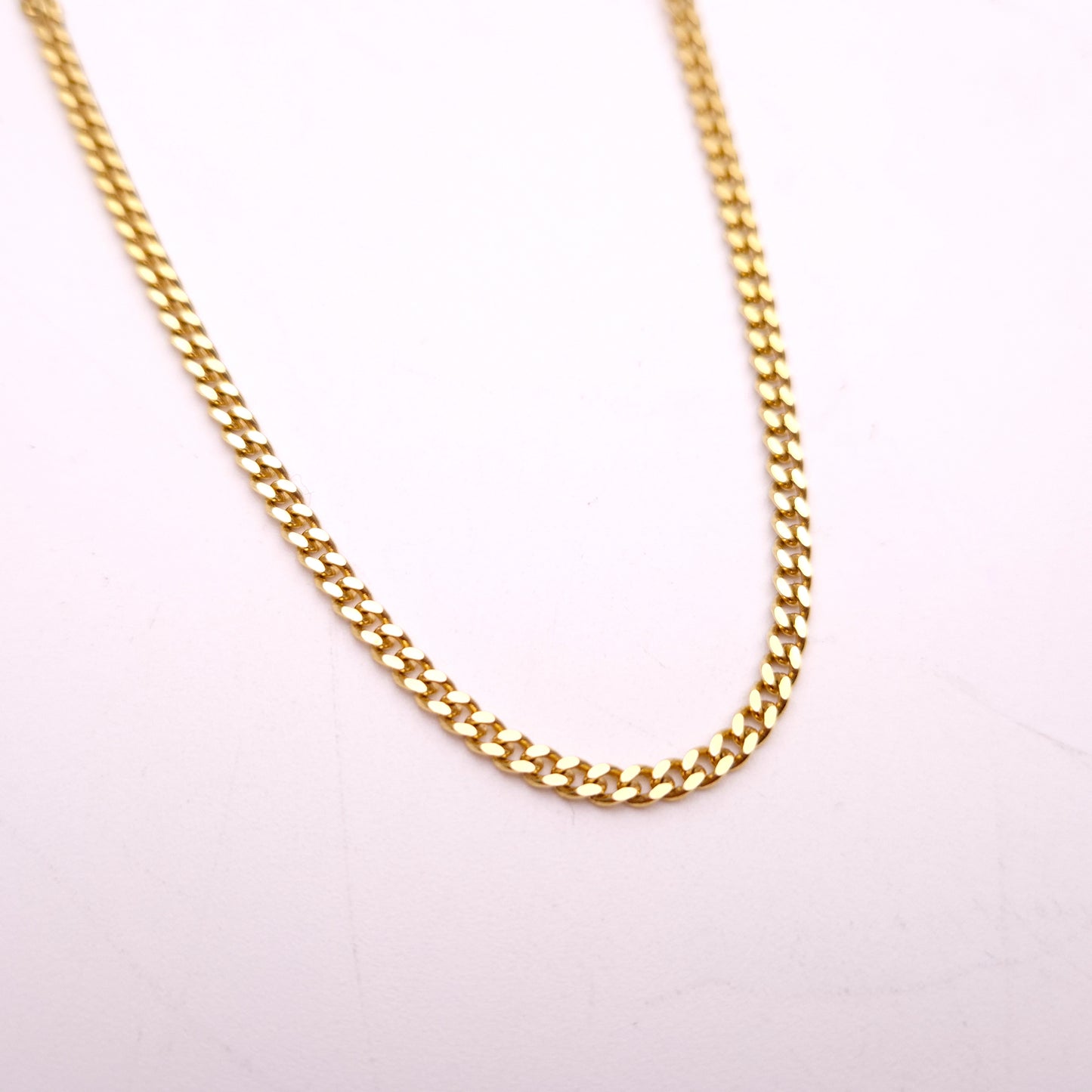 9ct Yellow gold Filed Curb Chain 18 inches