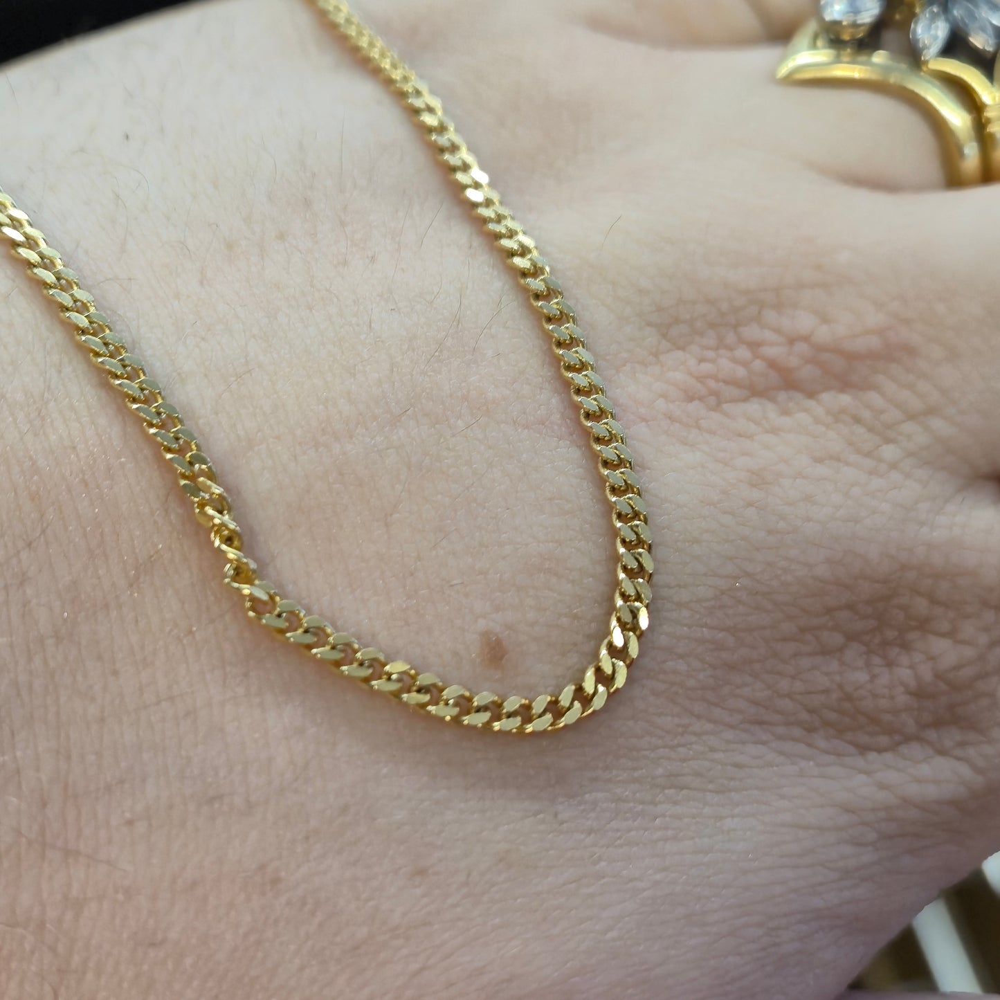 9ct Yellow gold Filed Curb Chain 18 inches