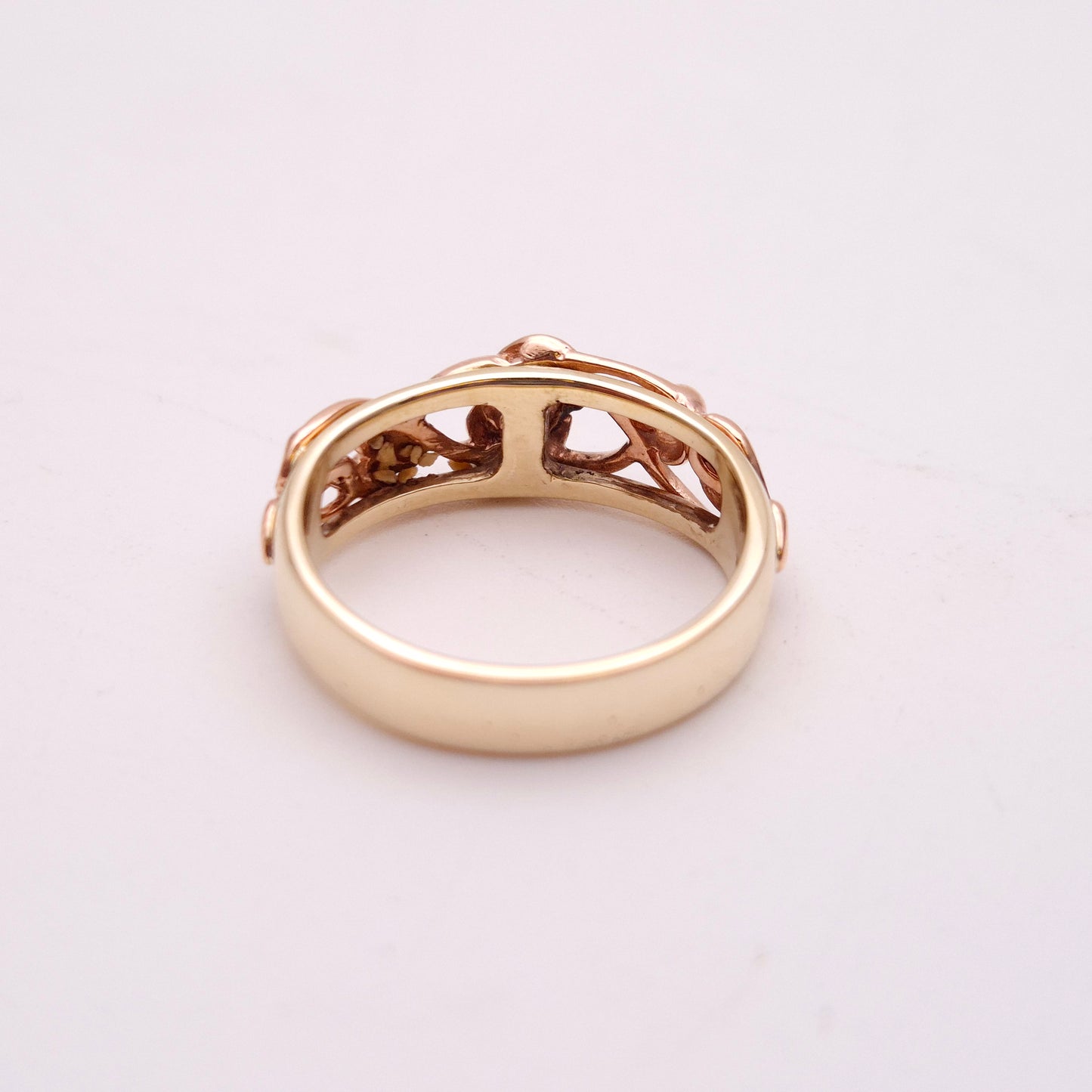 9ct Two Tone Clogau Tree Of Life Gold Openwork Band Ring