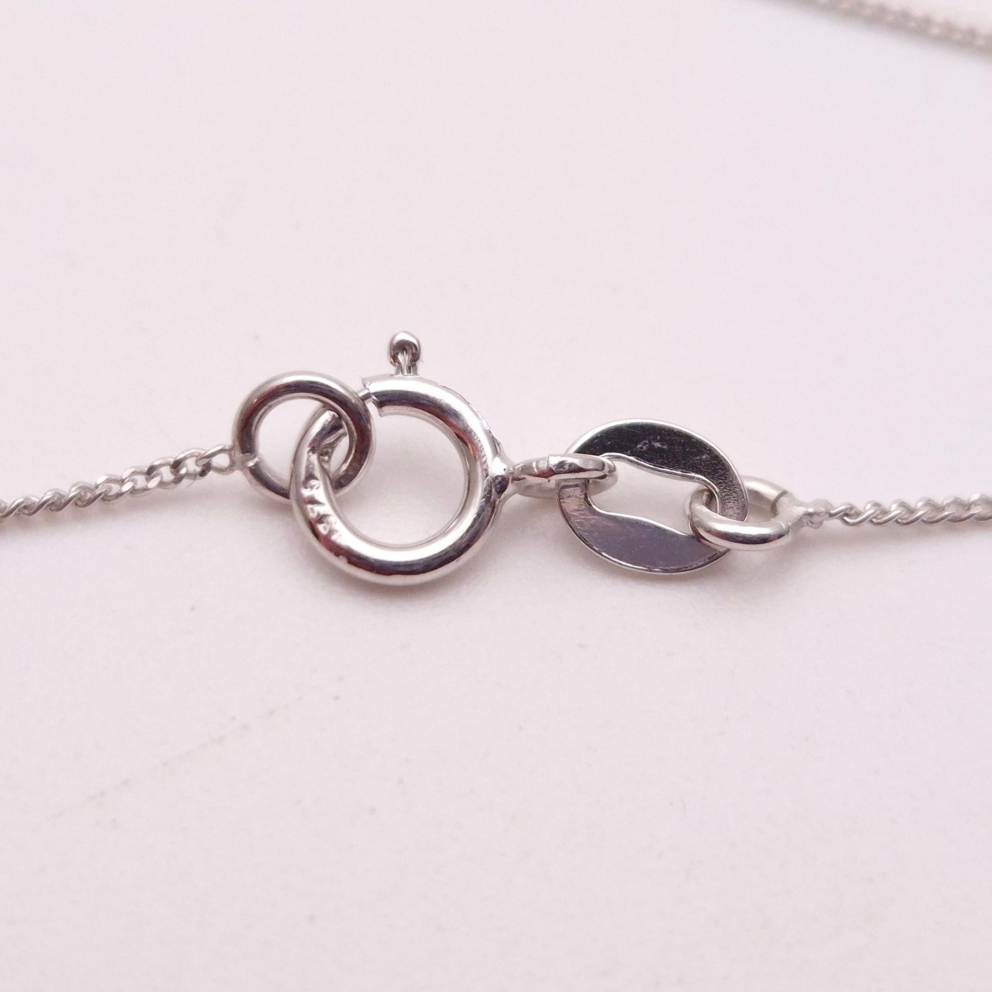 9ct White Gold Black Pearl and Diamond Pendant and Chain Necklace