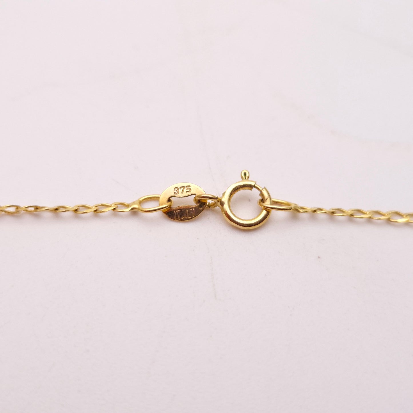 9ct Yellow Gold Sapphire Openwork Swirly Necklace and Earring Set