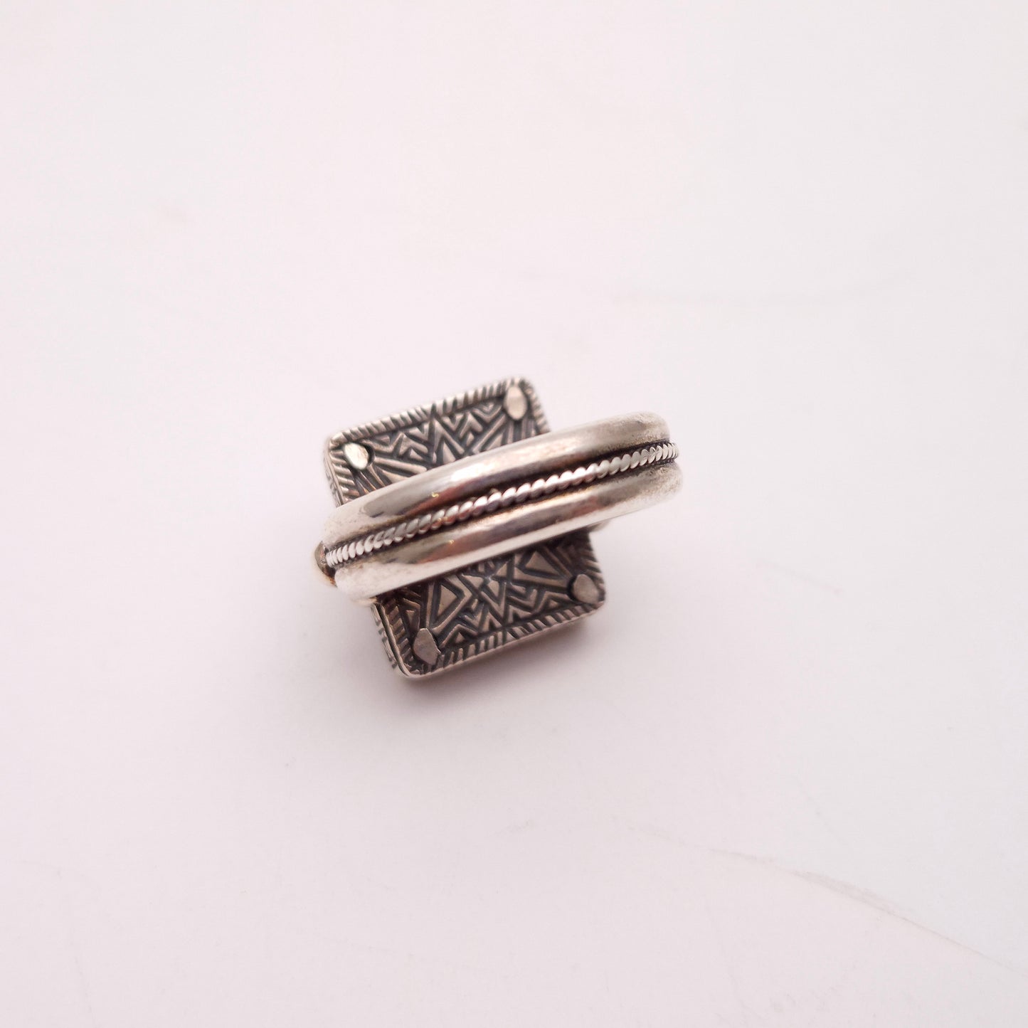 Sterling Silver Chunky Heavyweight Lapis Lazuli Ring