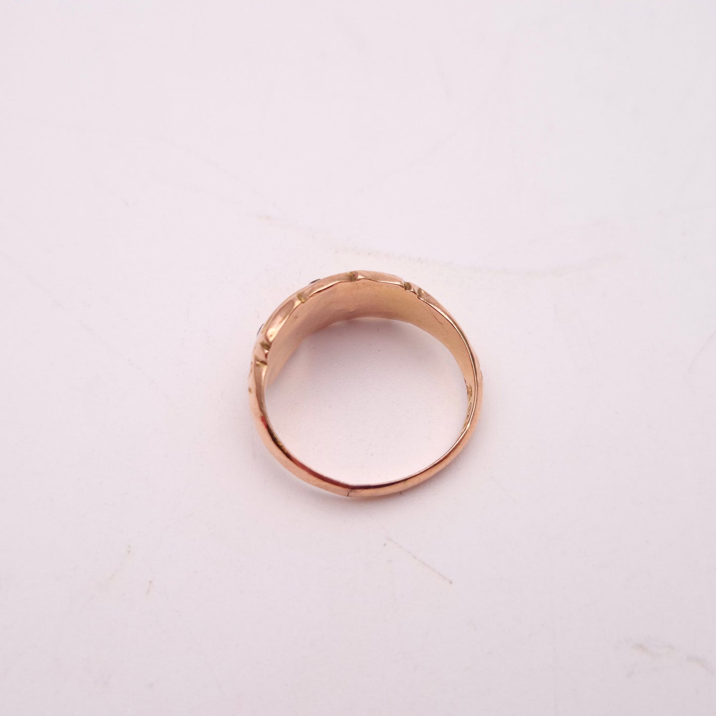 9ct Rose Gold Antique Garnet & Paste Stone Multi-Stone Ring