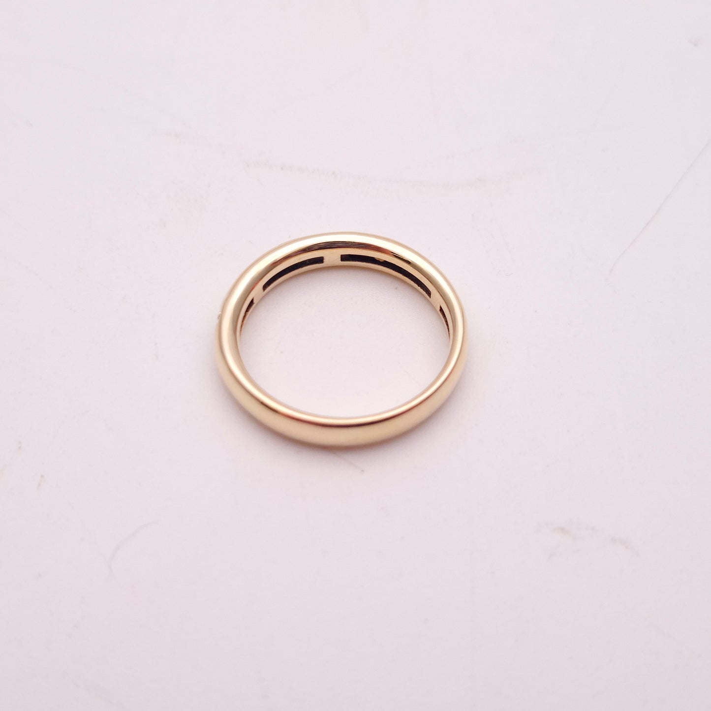 9ct Yellow Gold Diamond Set Diamond Panel Band Ring