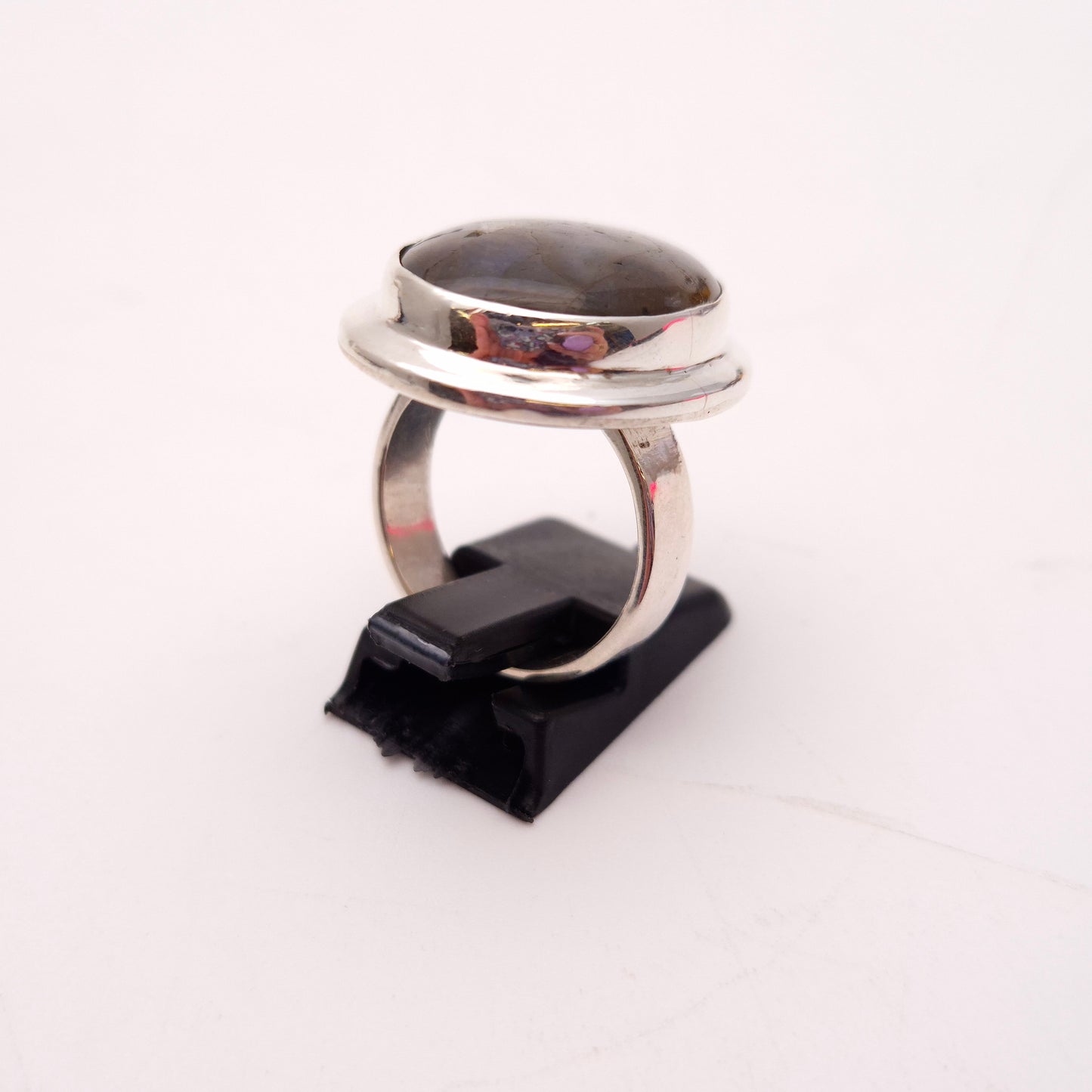 Sterling Silver Statement Labradorite Solitaire Ring