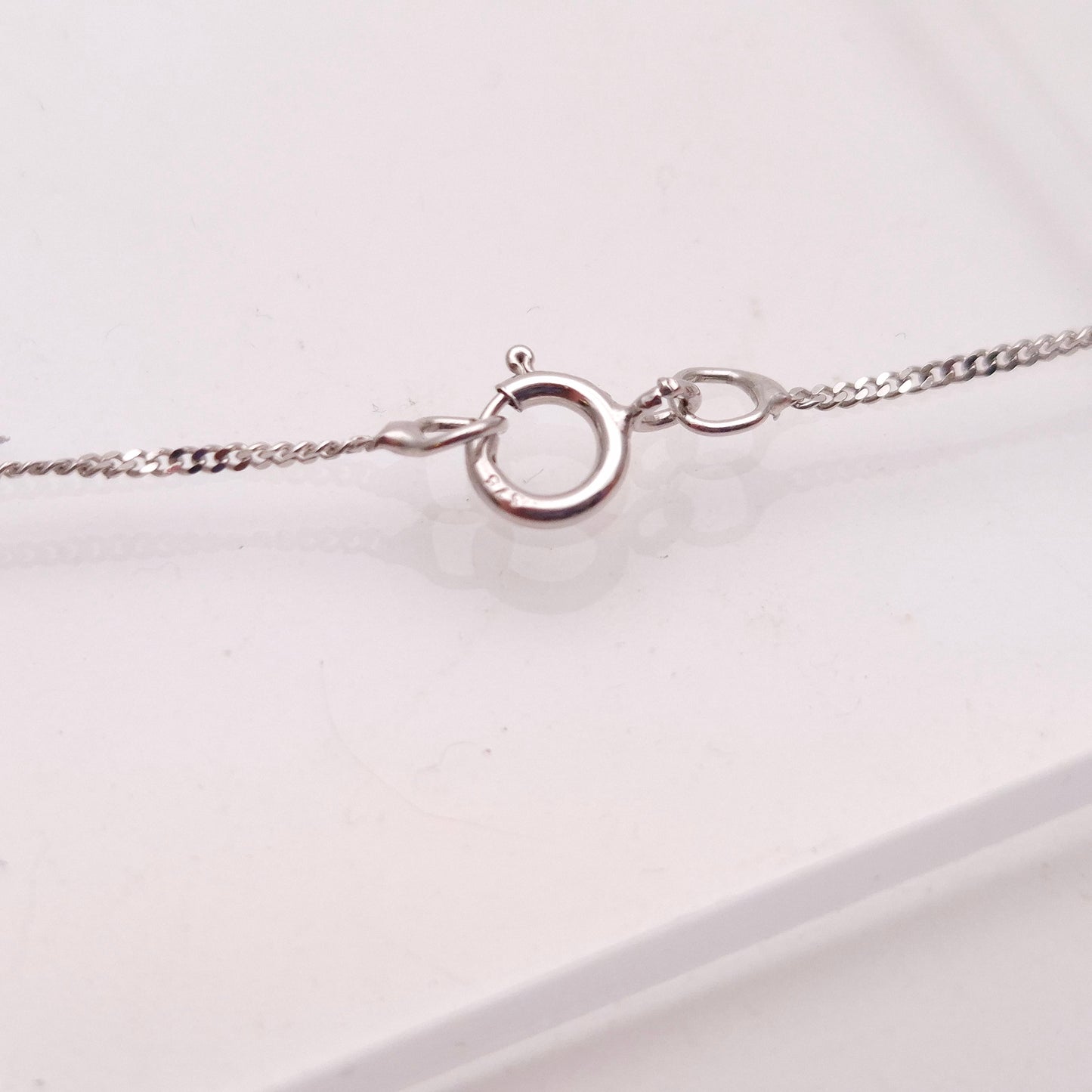 9ct White Gold Diamond Set 'X' Bar Pendant and Chain Necklace
