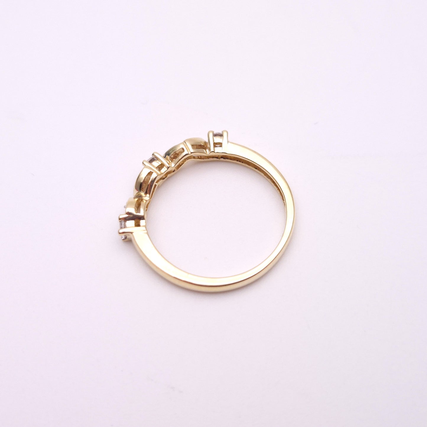 9ct Yellow Gold Cubic Zirconia Half Eternity Style Ring