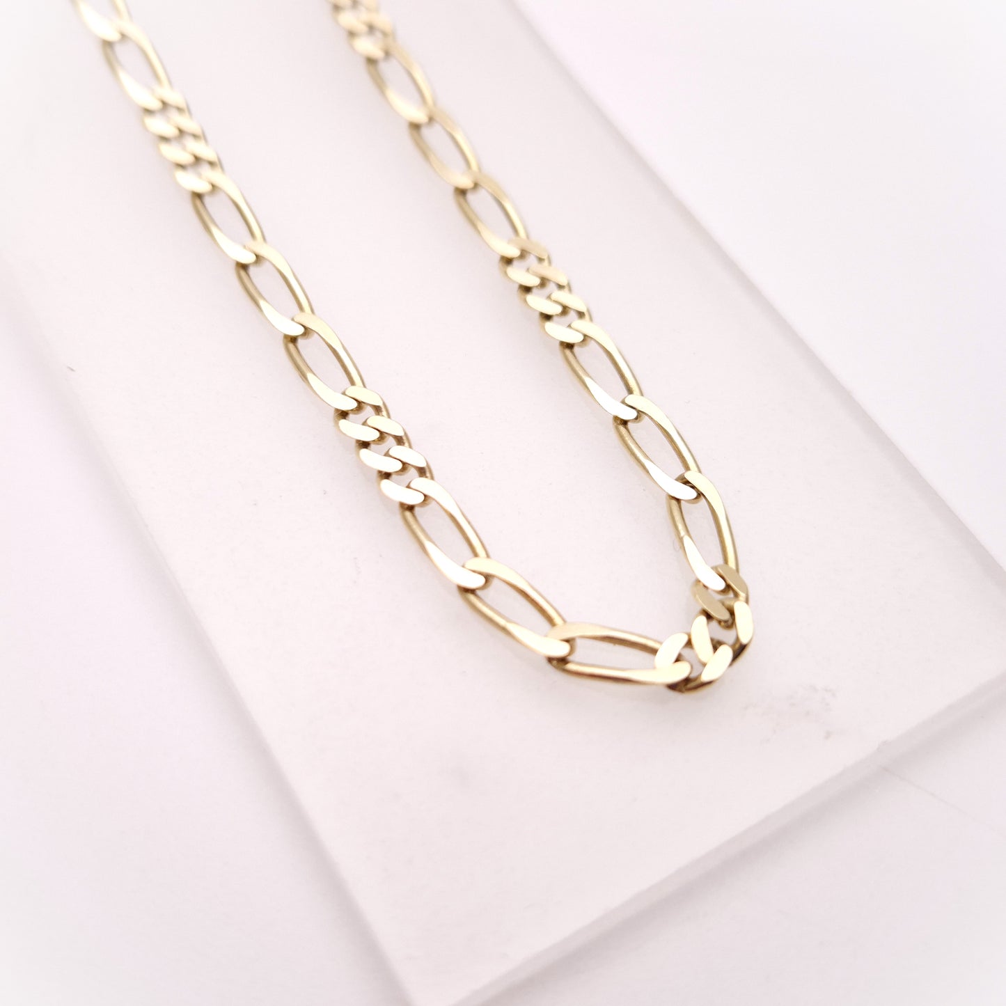 9ct Yellow Gold 3+3 Figaro Link Chain 20 Inch
