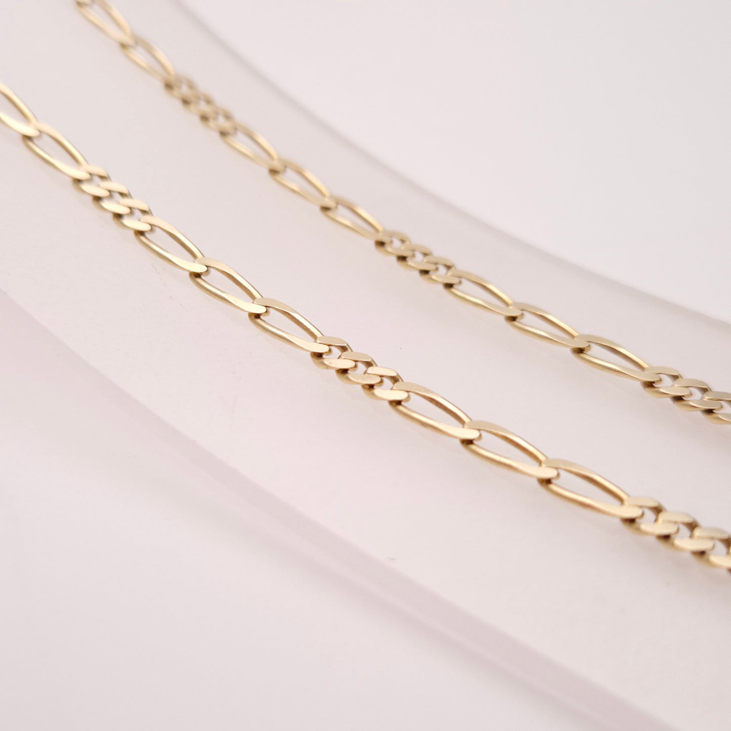 9ct Yellow Gold 3+3 Figaro Link Chain 20 Inch