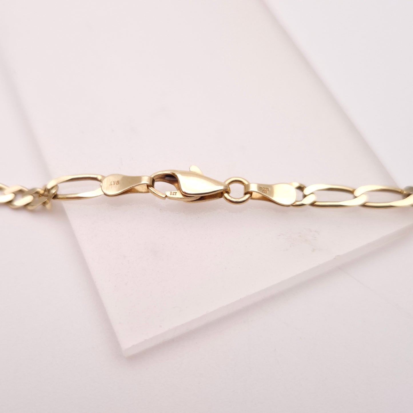 9ct Yellow Gold 3+3 Figaro Link Chain 20 Inch