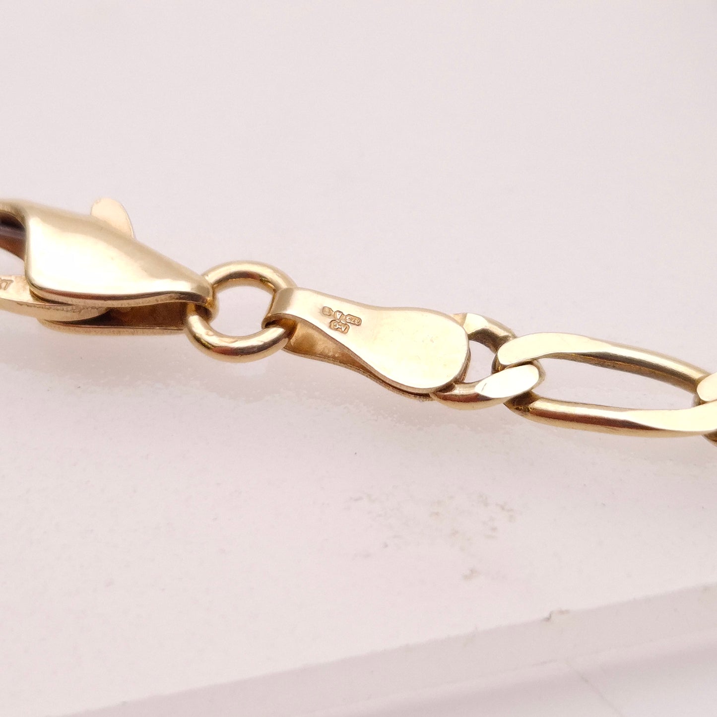9ct Yellow Gold 3+3 Figaro Link Chain 20 Inch