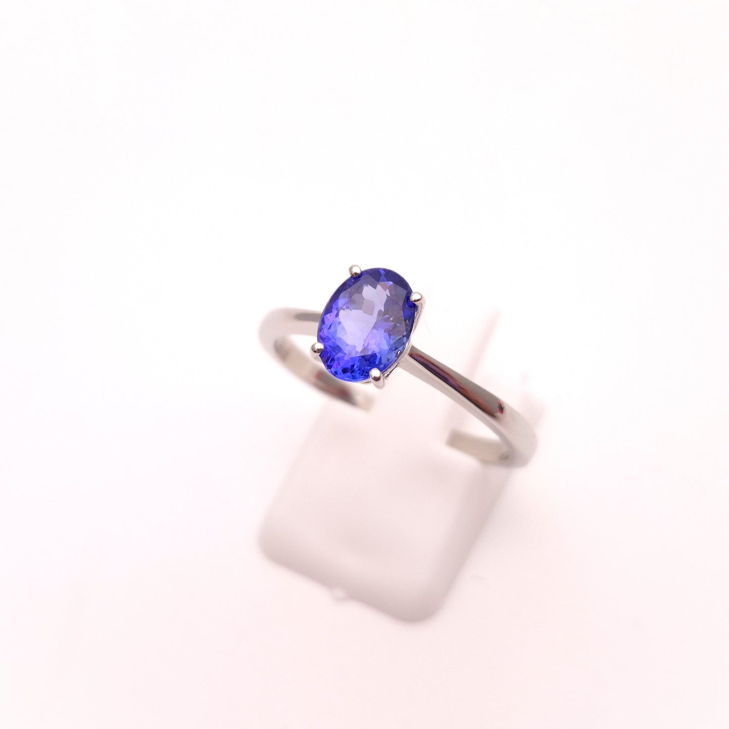 Platinum 950 Oval Cut Tanzanite Solitaire Ring