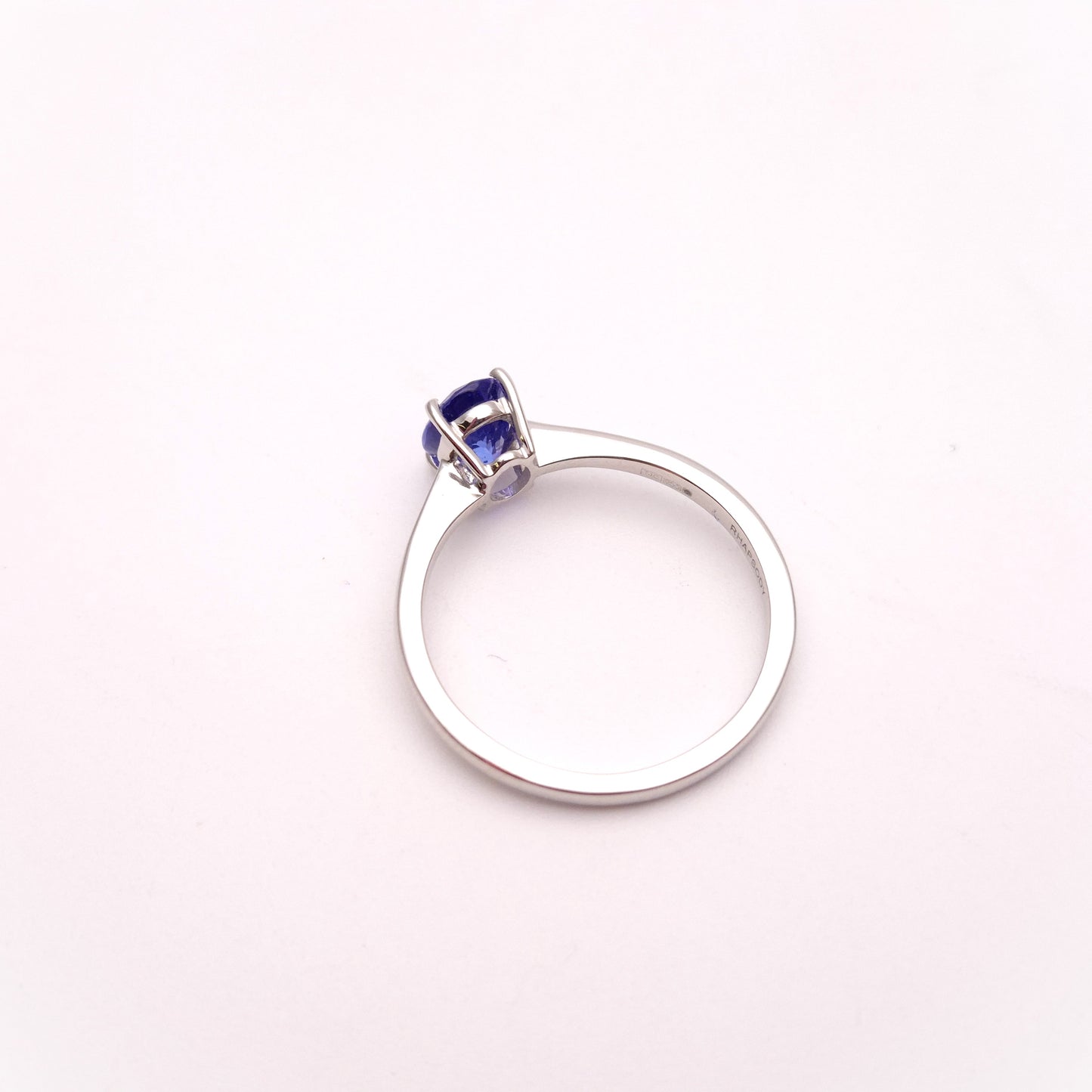 Platinum 950 Oval Cut Tanzanite Solitaire Ring